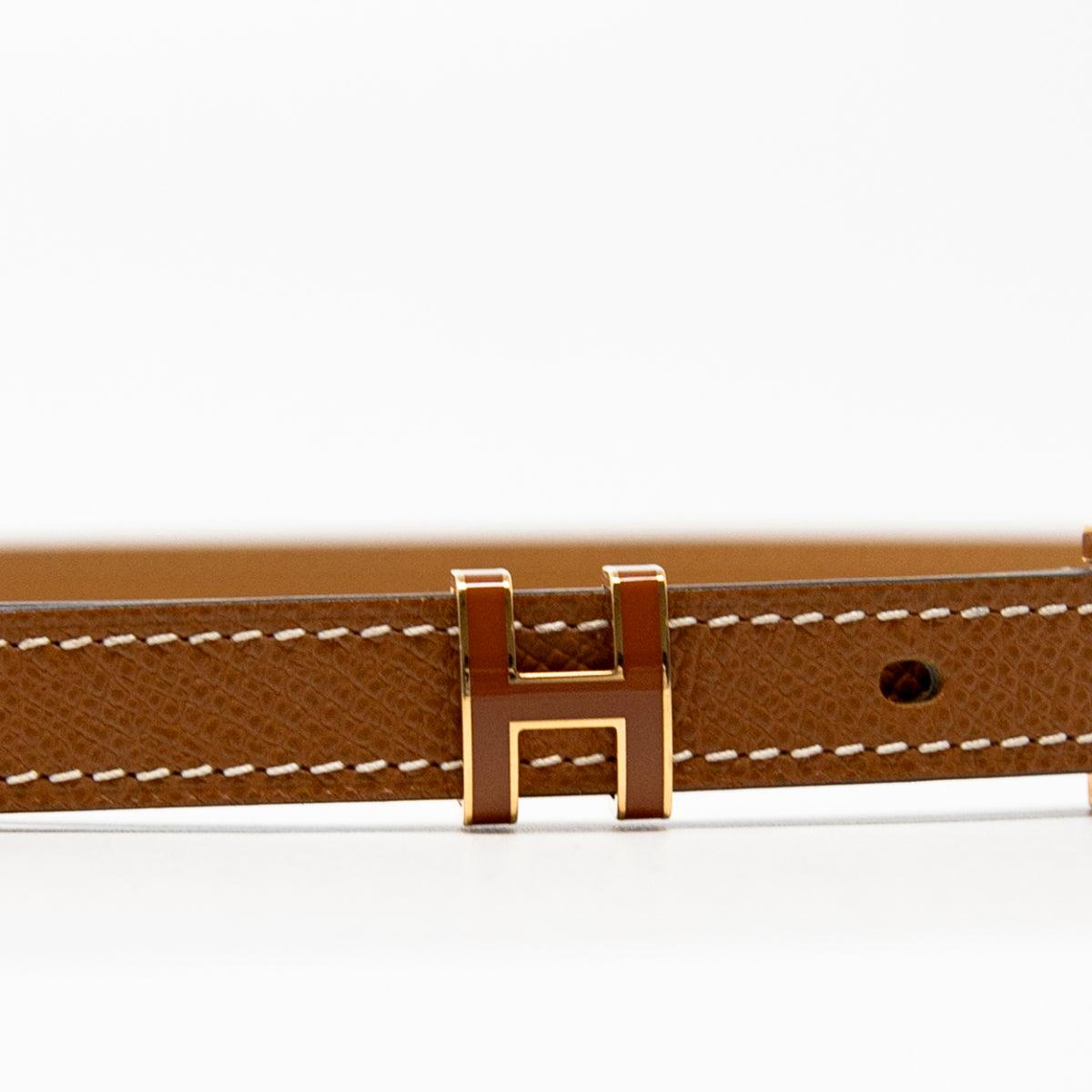 Hermes Gold Epsom Pop H Belt 70