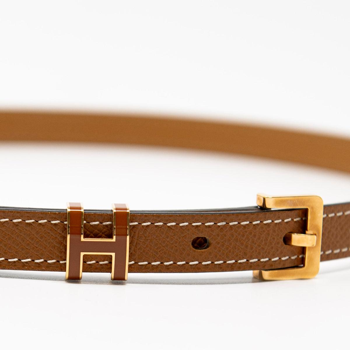 Hermes Gold Epsom Pop H Belt 70