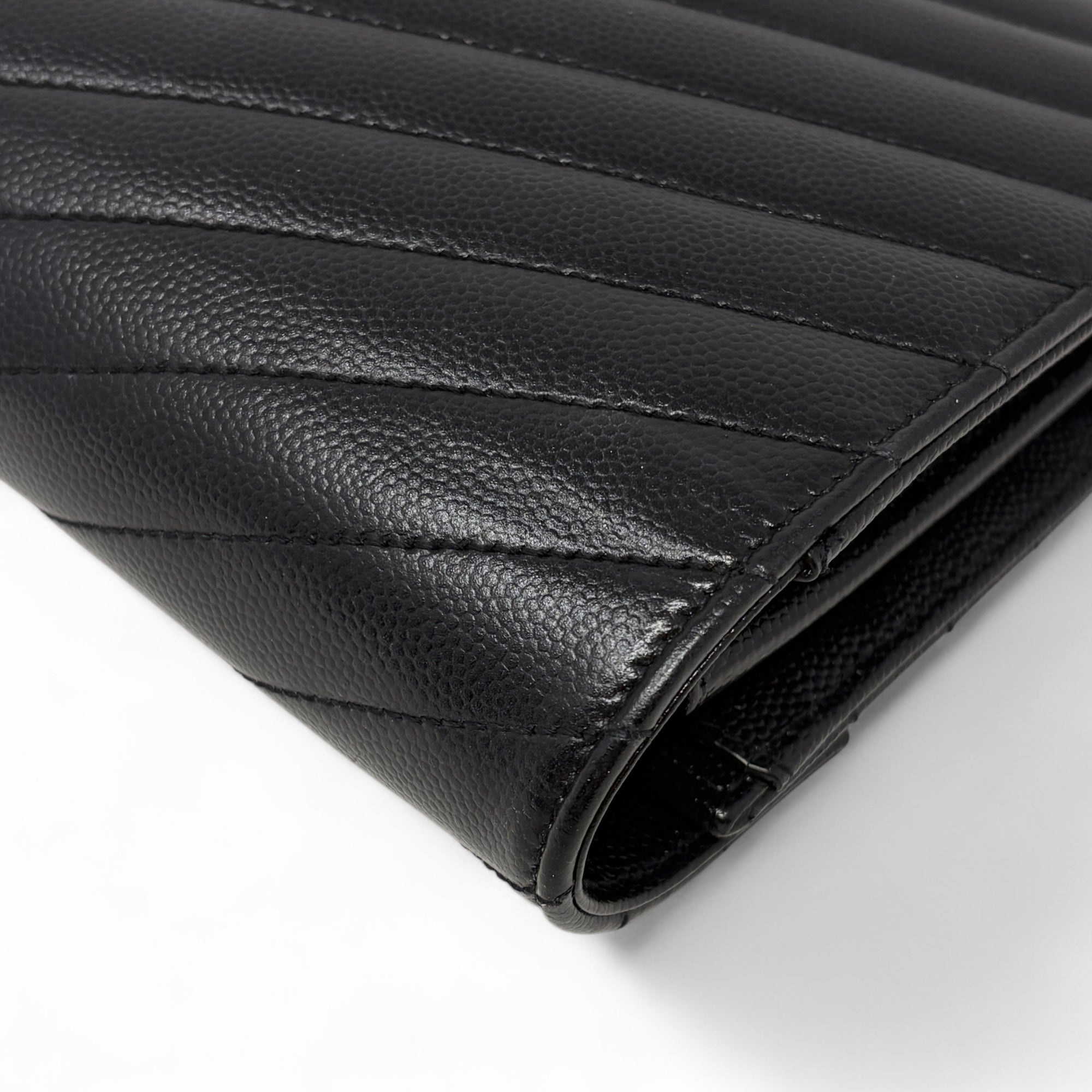 Saint Laurent Black Envelope Wallet On Chain