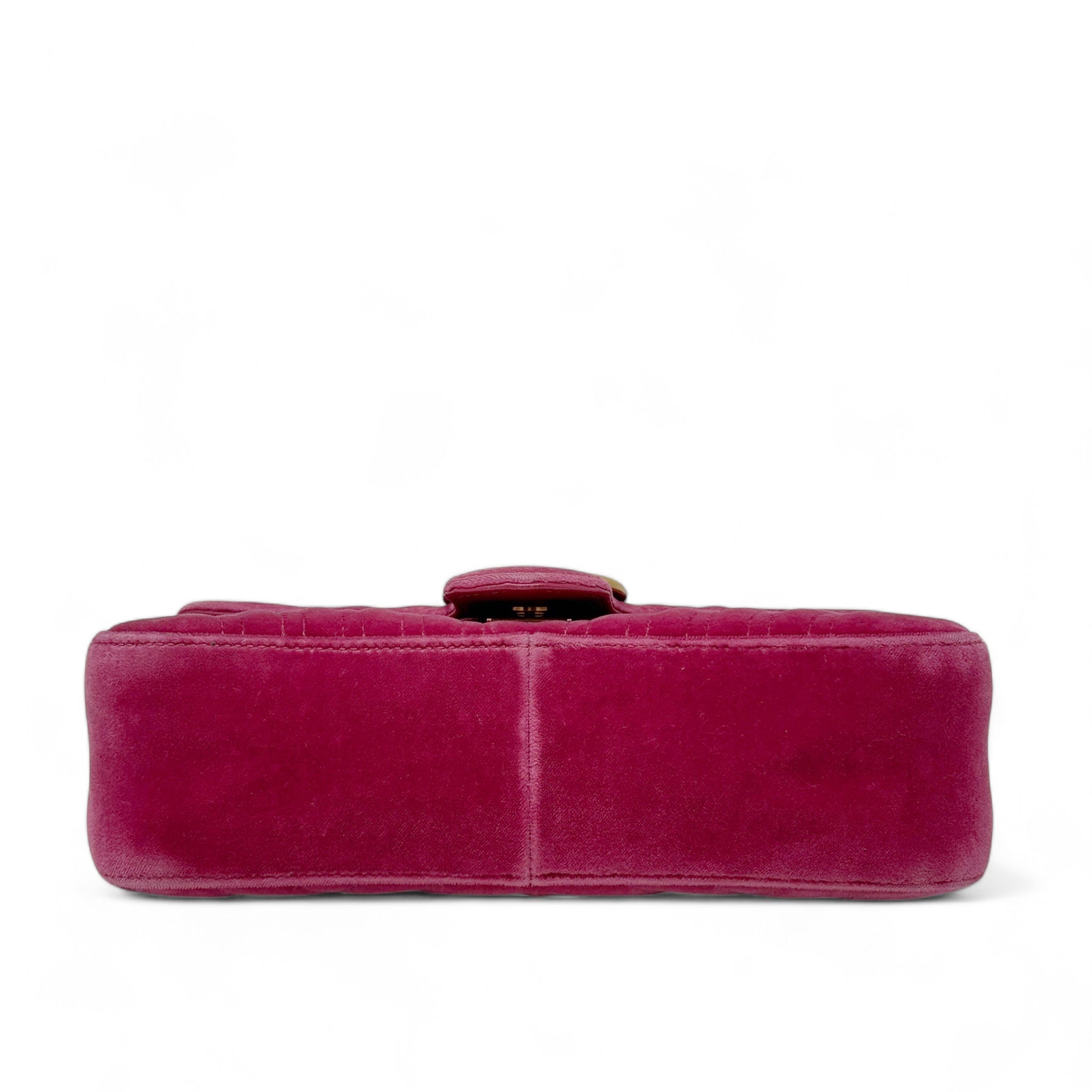 Gucci Pink Velvet Medium GG Marmont Bag