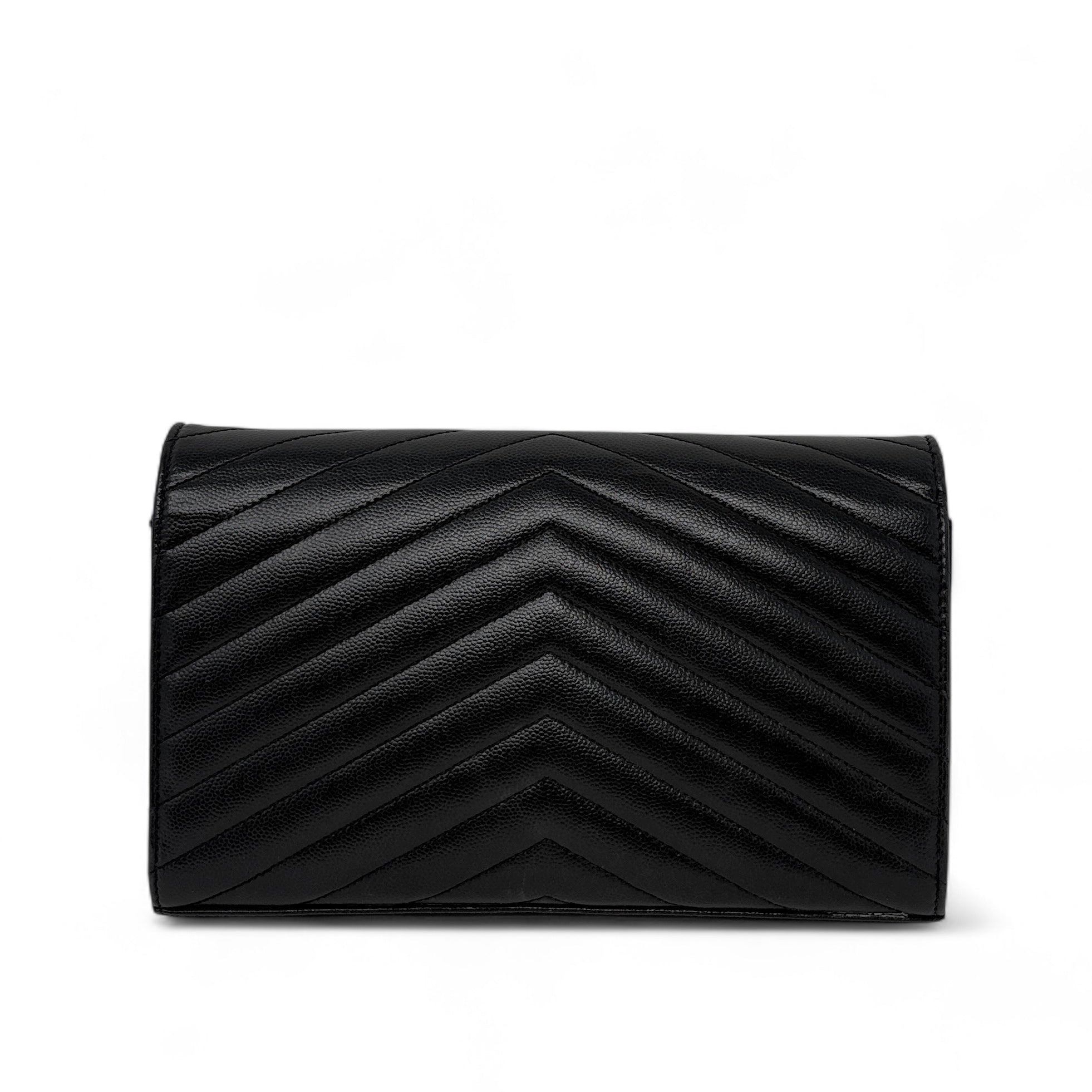 Saint Laurent Black Envelope Wallet On Chain