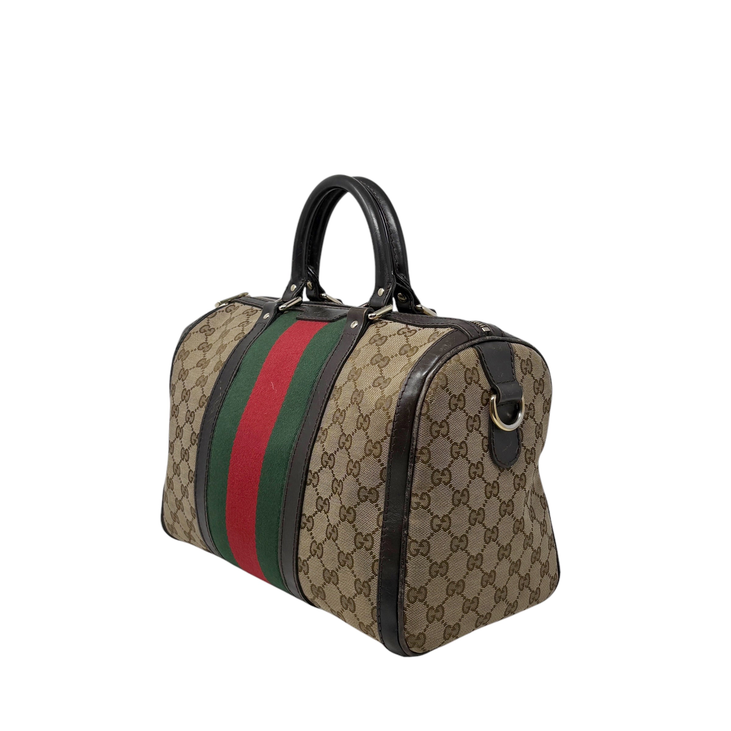 Gucci GG Canvas Sherry Boston Bag