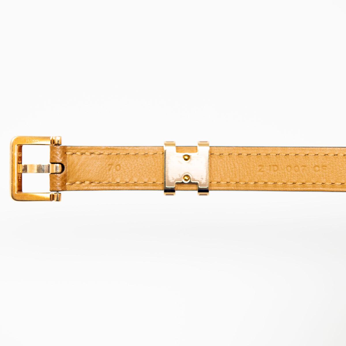 Hermes Gold Epsom Pop H Belt 70