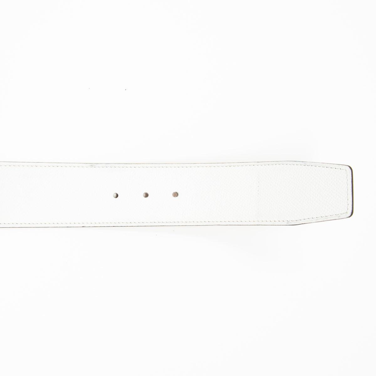 Hermes Blanc Epsom Constance Belt 75