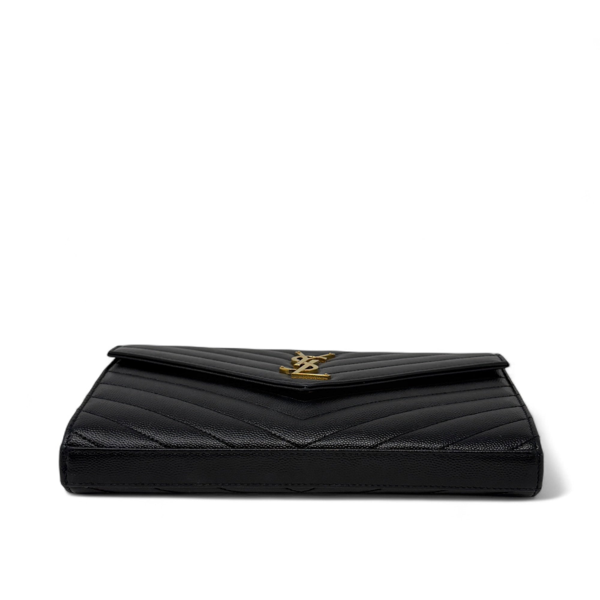 Saint Laurent Black Envelope Wallet On Chain
