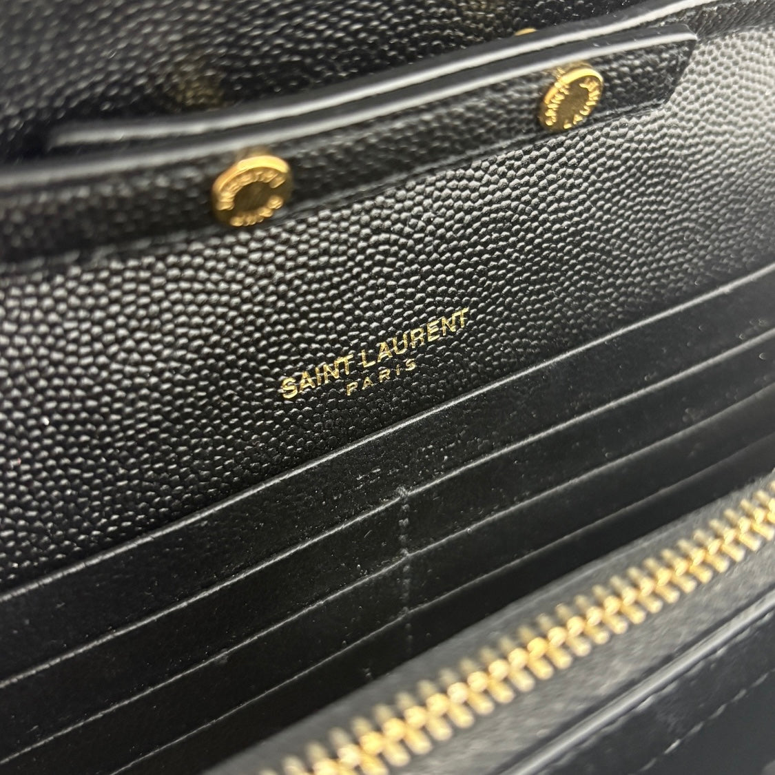 Saint Laurent Black Envelope Wallet On Chain