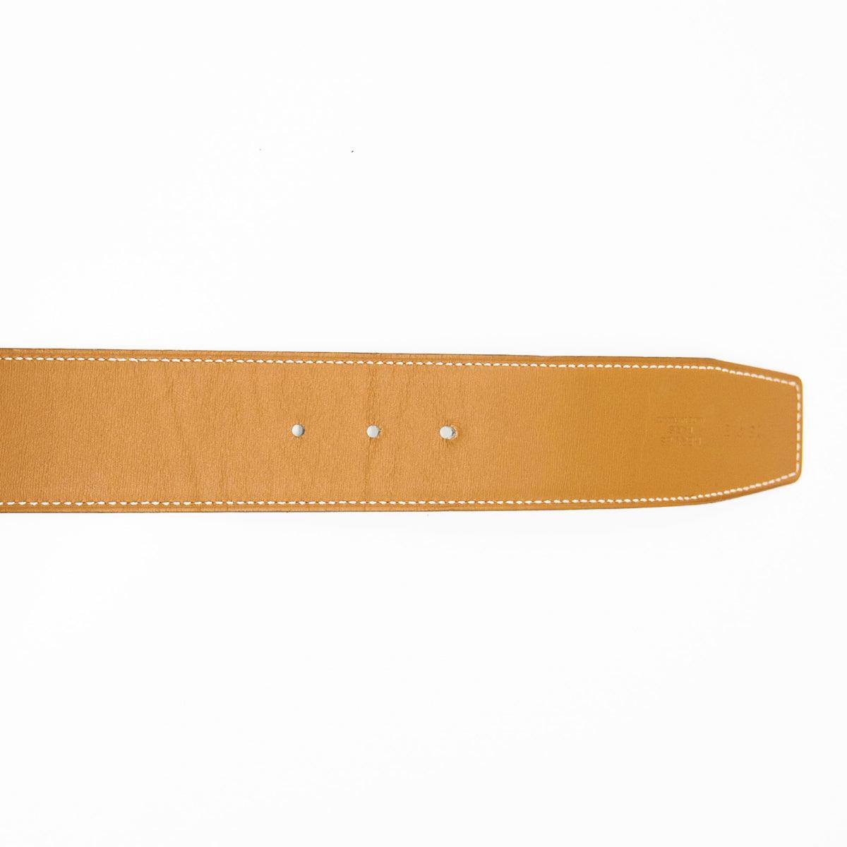 Hermes Blanc Epsom Constance Belt 75