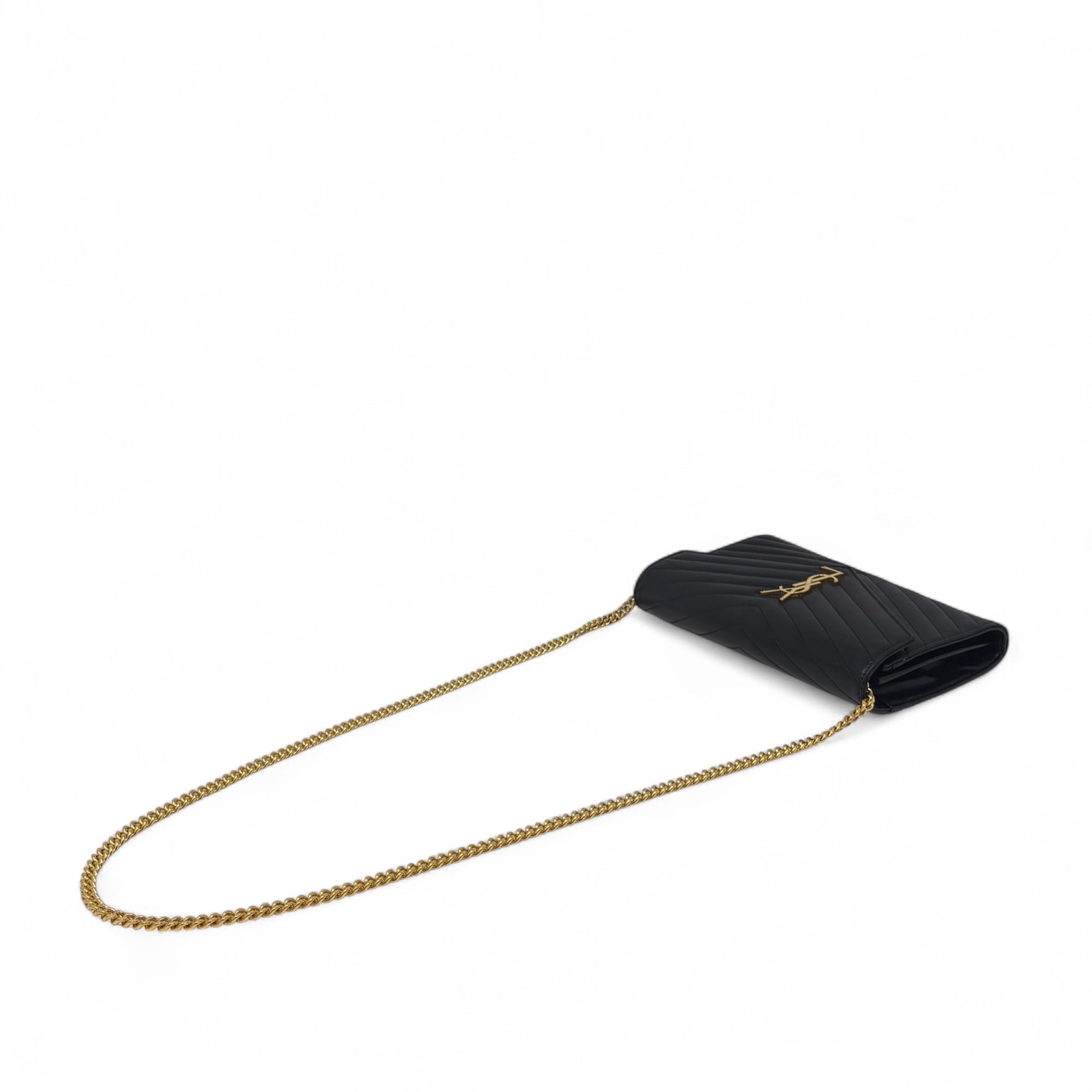 Saint Laurent Black Envelope Wallet On Chain
