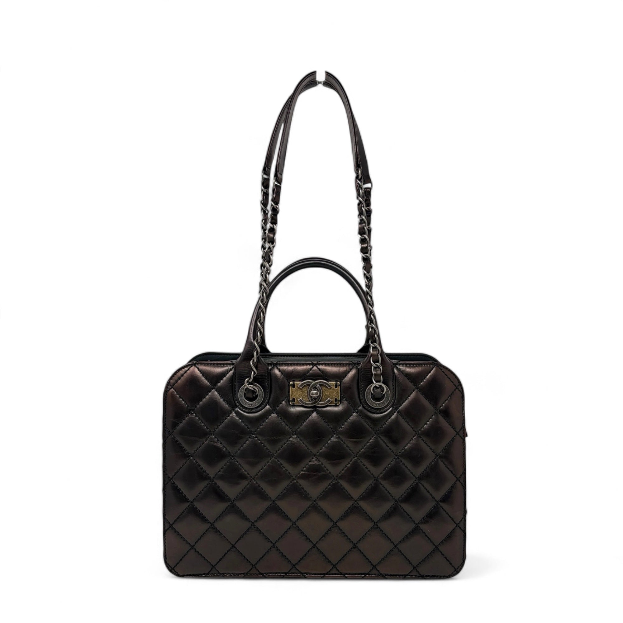 Chanel Metallic Brown Shopping Tote