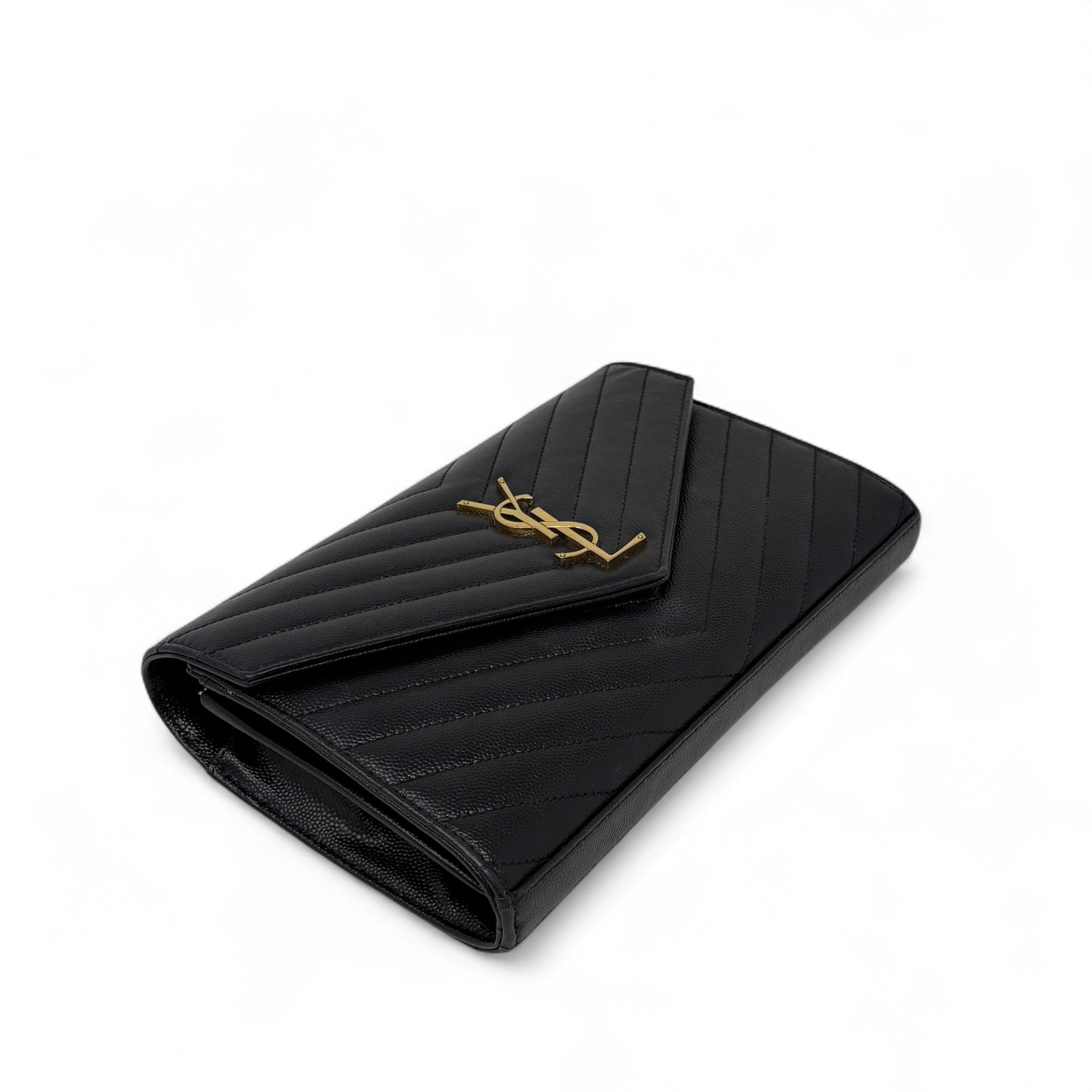 Saint Laurent Black Envelope Wallet On Chain