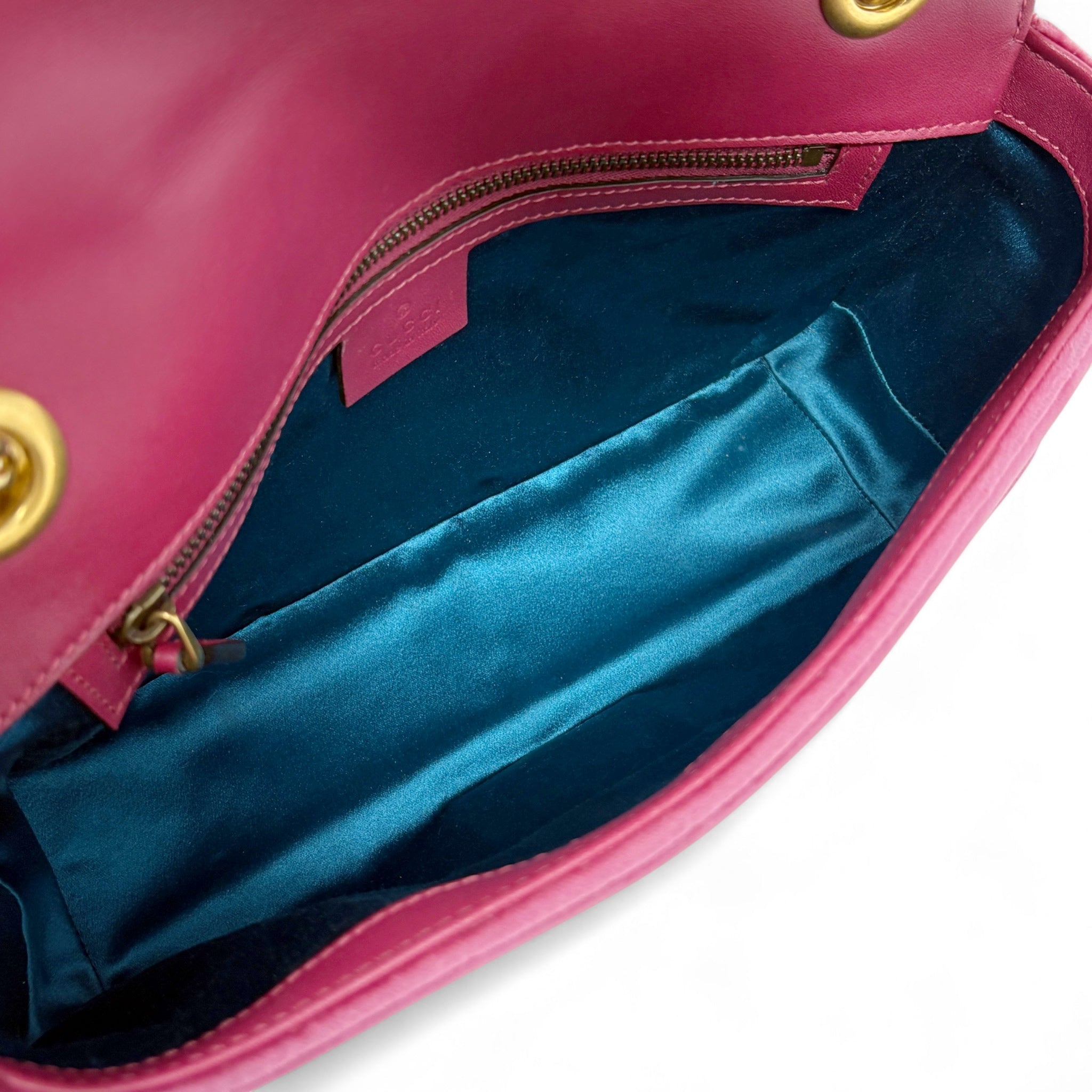 Gucci Pink Velvet Medium GG Marmont Bag