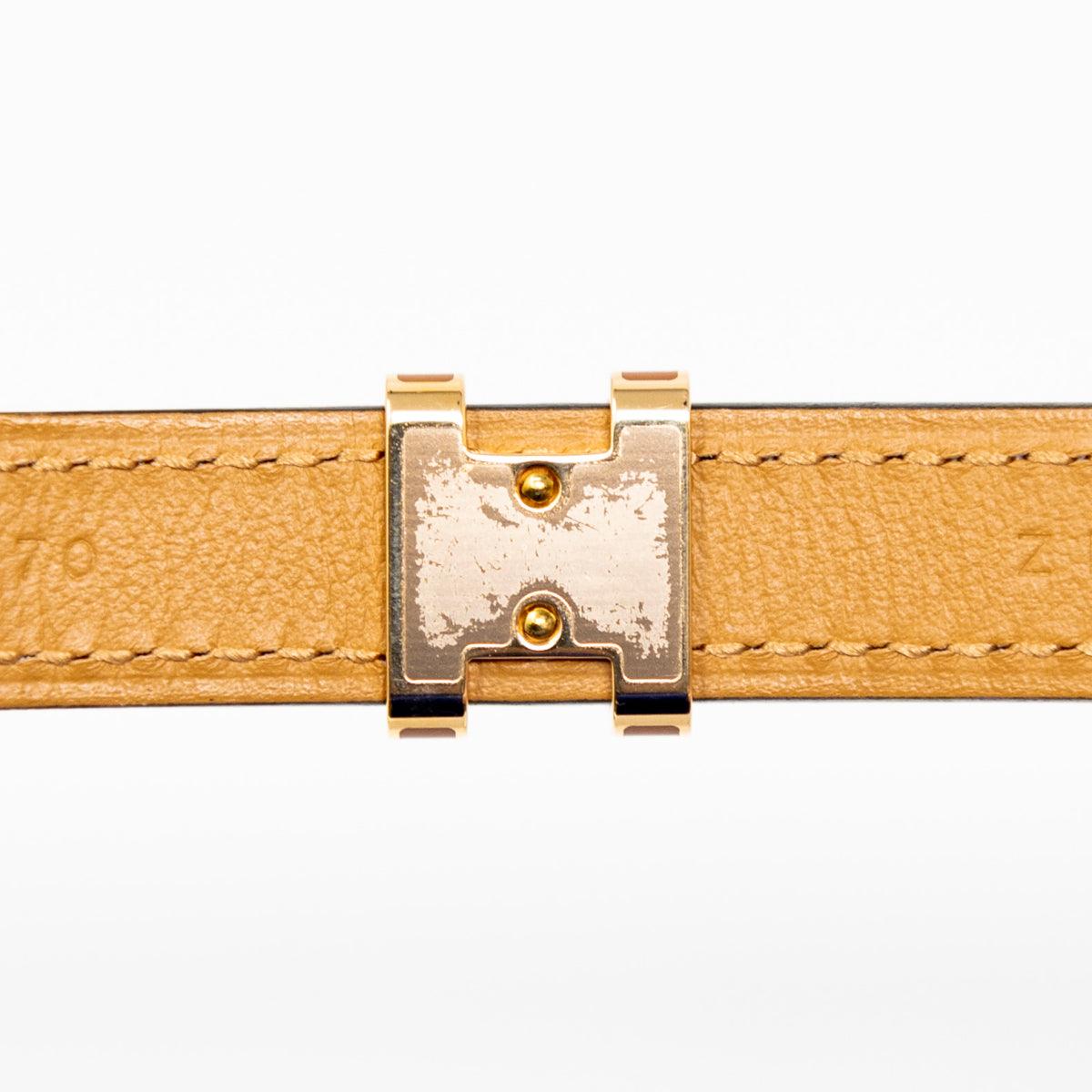 Hermes Gold Epsom Pop H Belt 70