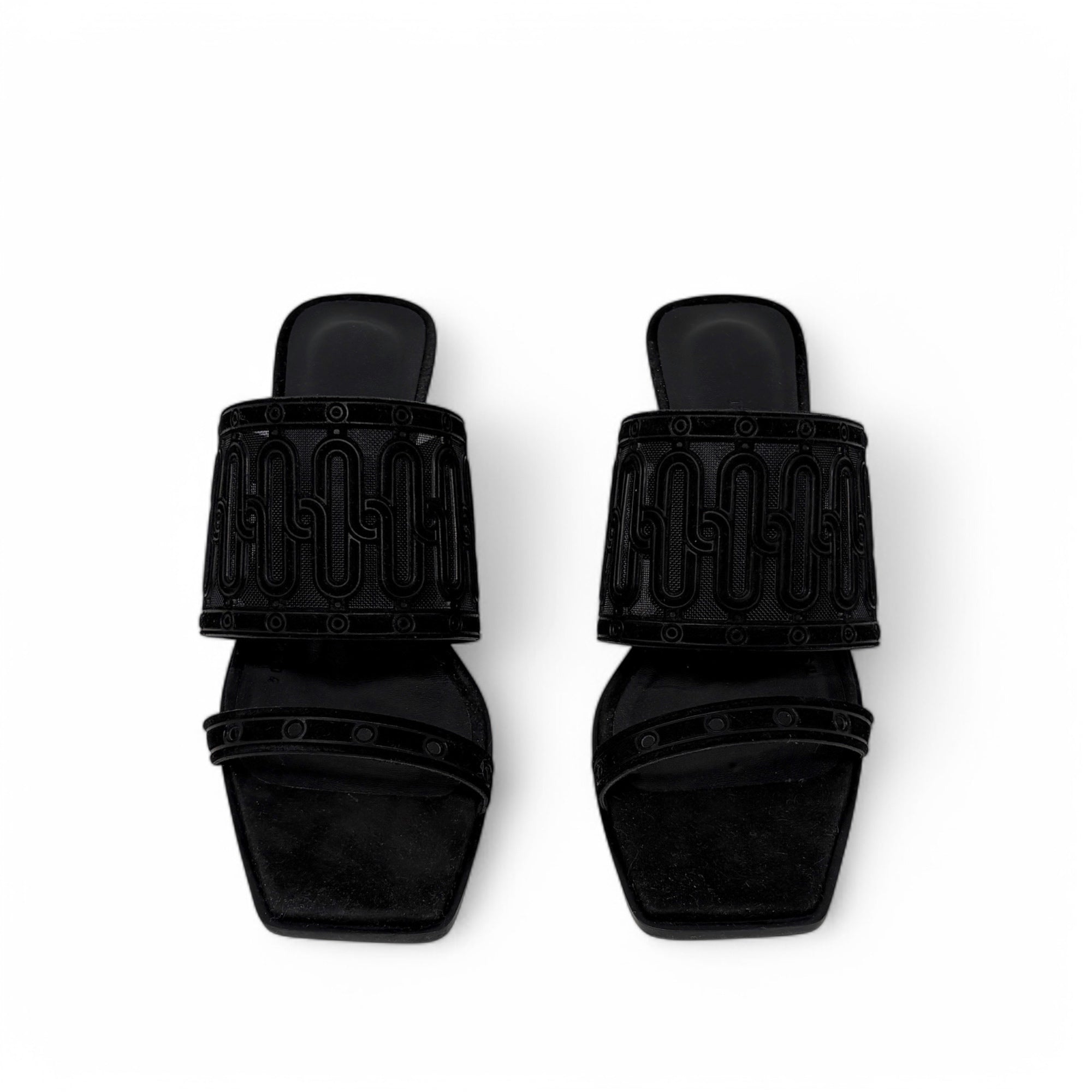 Hermes Noir Joia Sandals 36