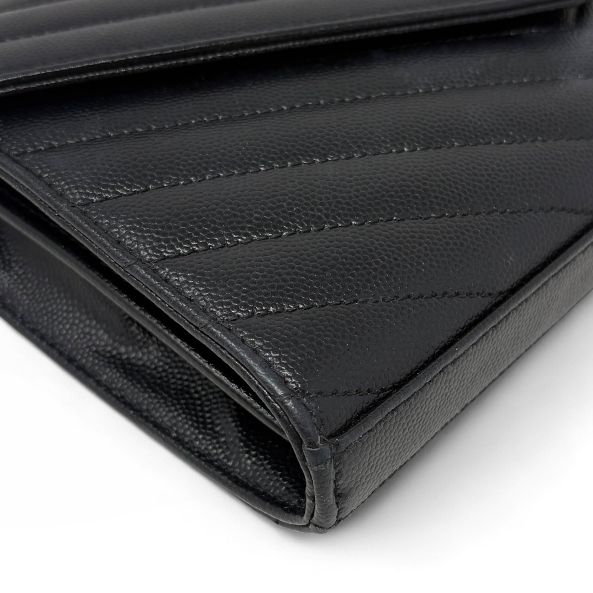 Saint Laurent Black Envelope Wallet On Chain