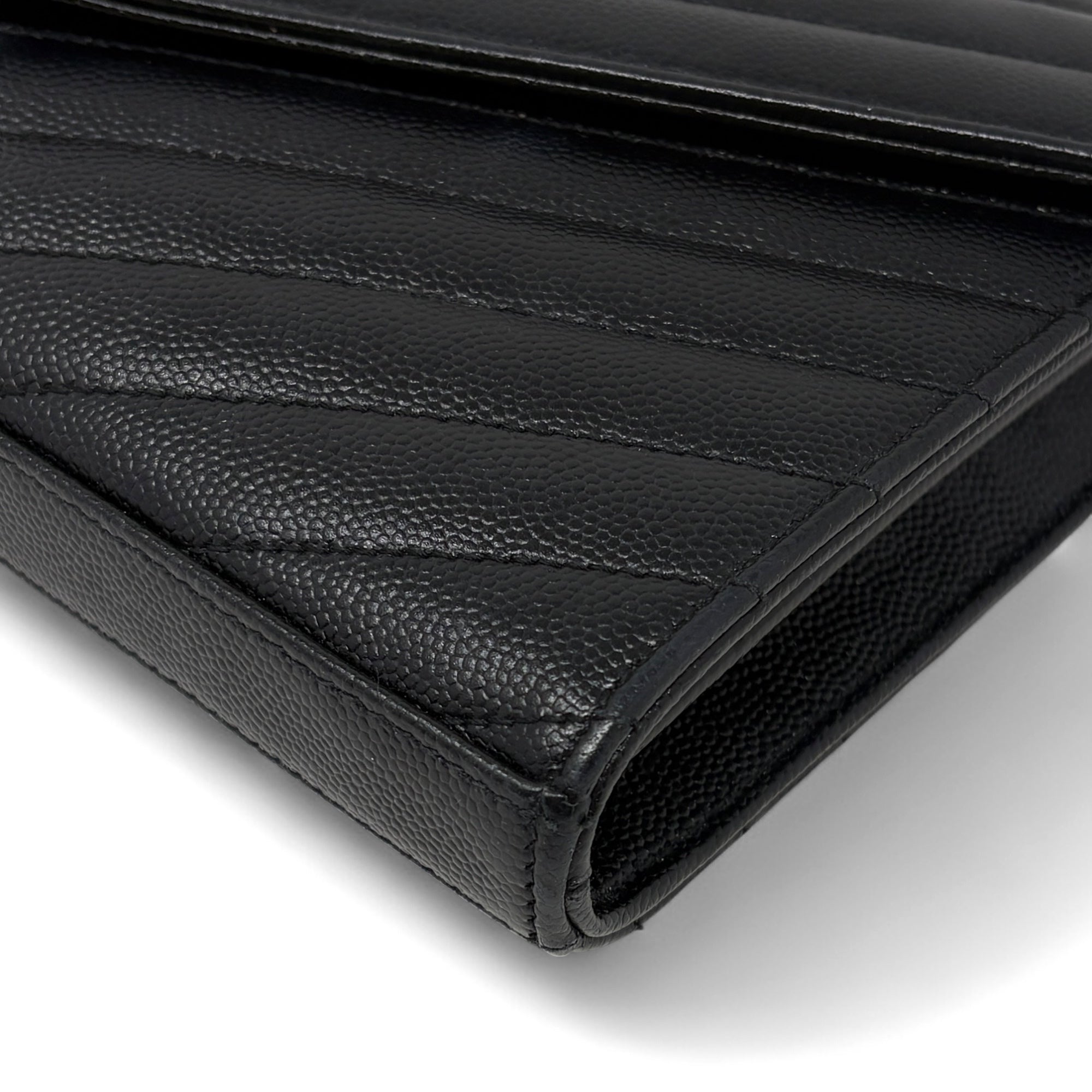 Saint Laurent Black Envelope Wallet On Chain