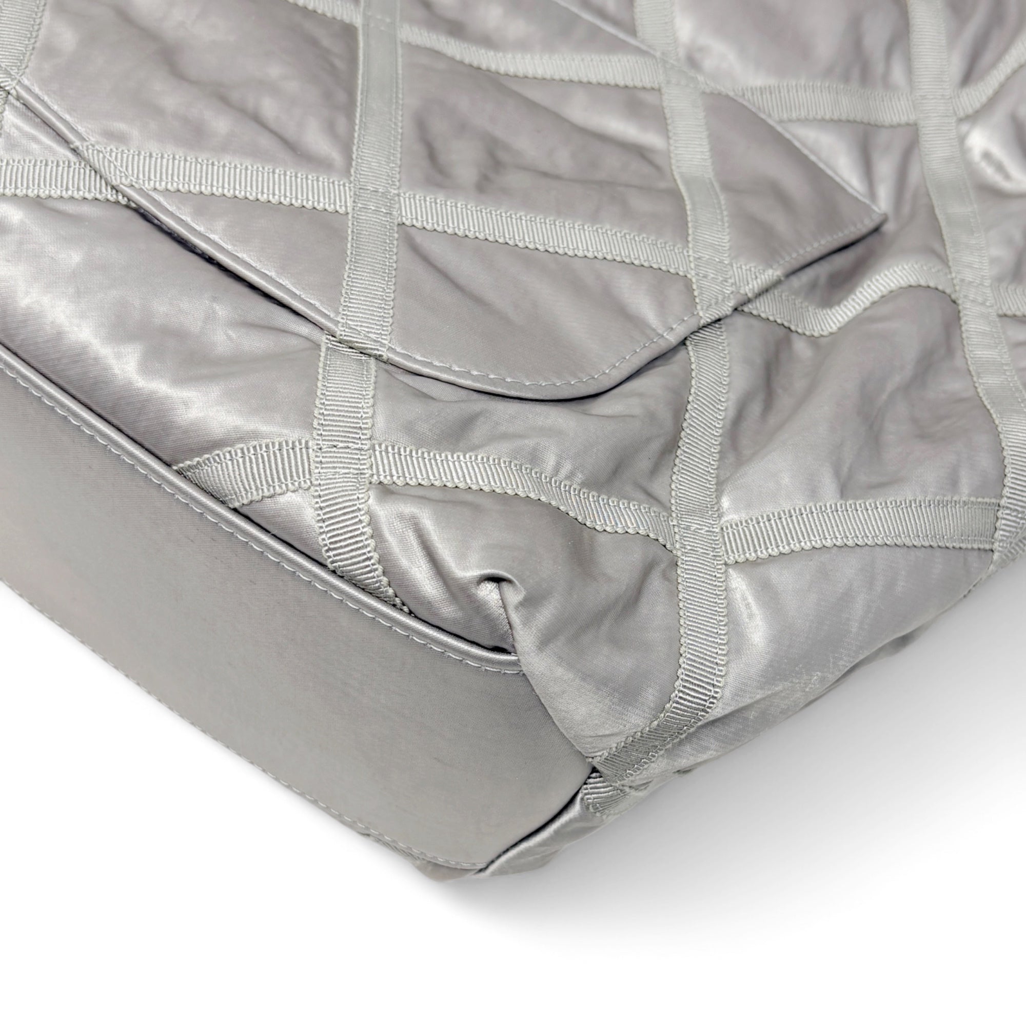 Chanel Silver Maxi Lifestyle Shopping Tote