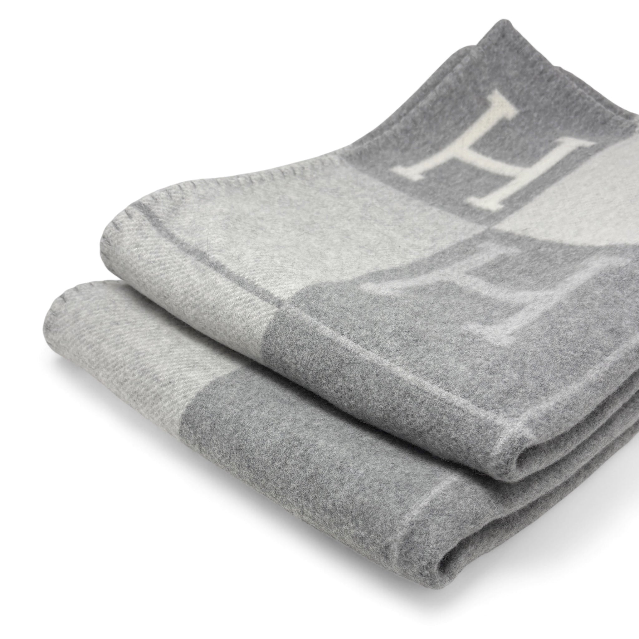 Hermes Gris Clair Avalon III Throw Blanket