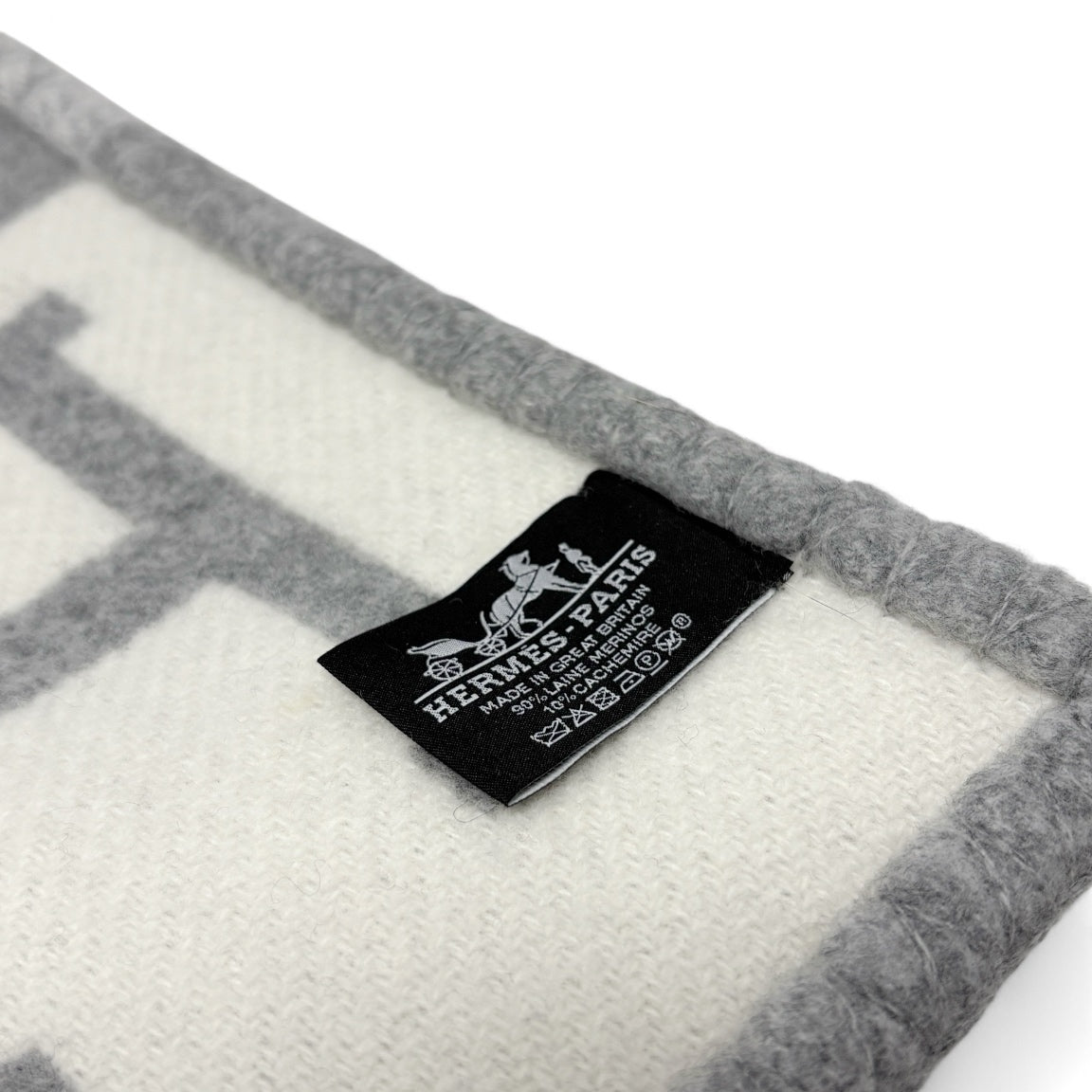 Hermes Gris Clair Avalon III Throw Blanket