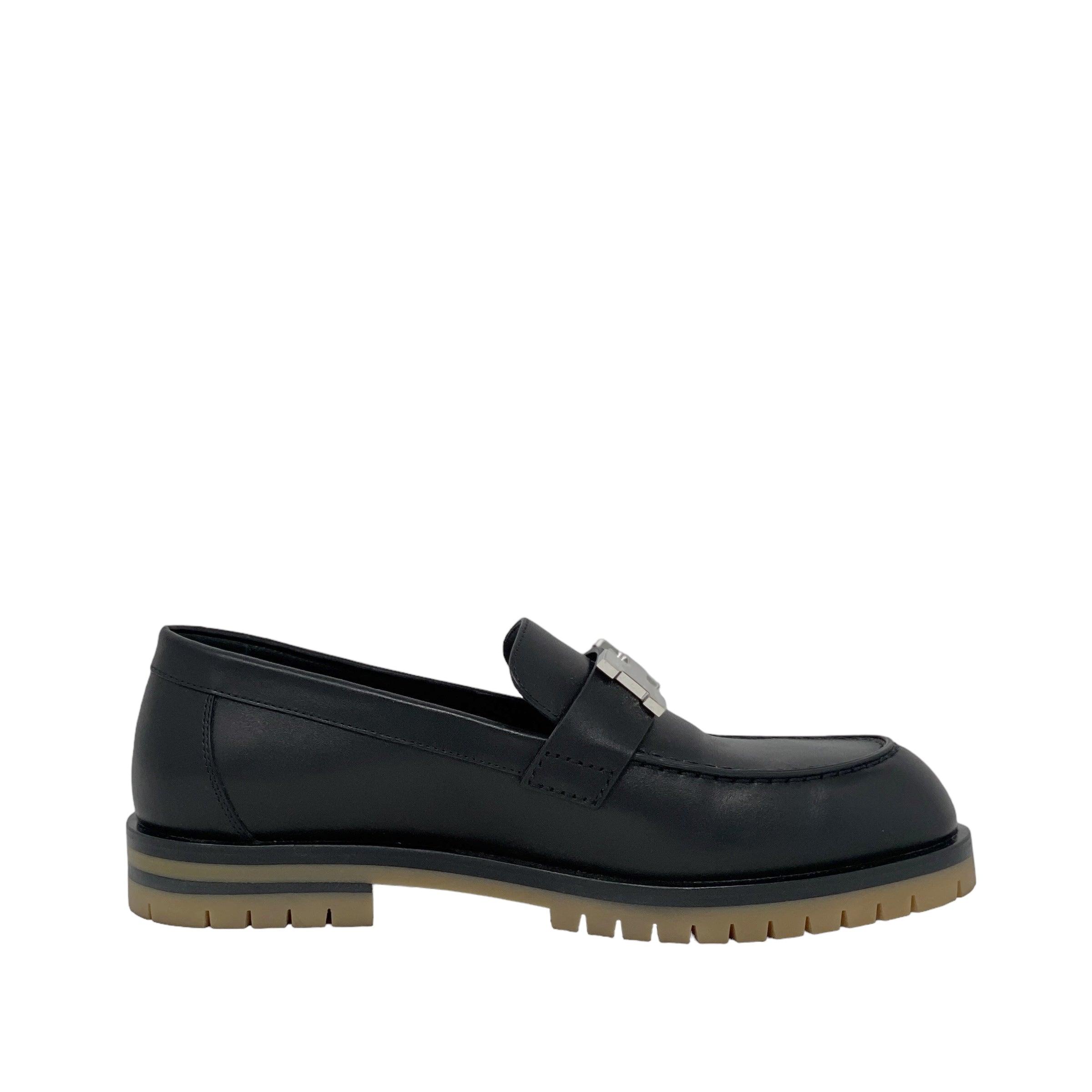 Hermes Noir Faubourg Loafers 35.5