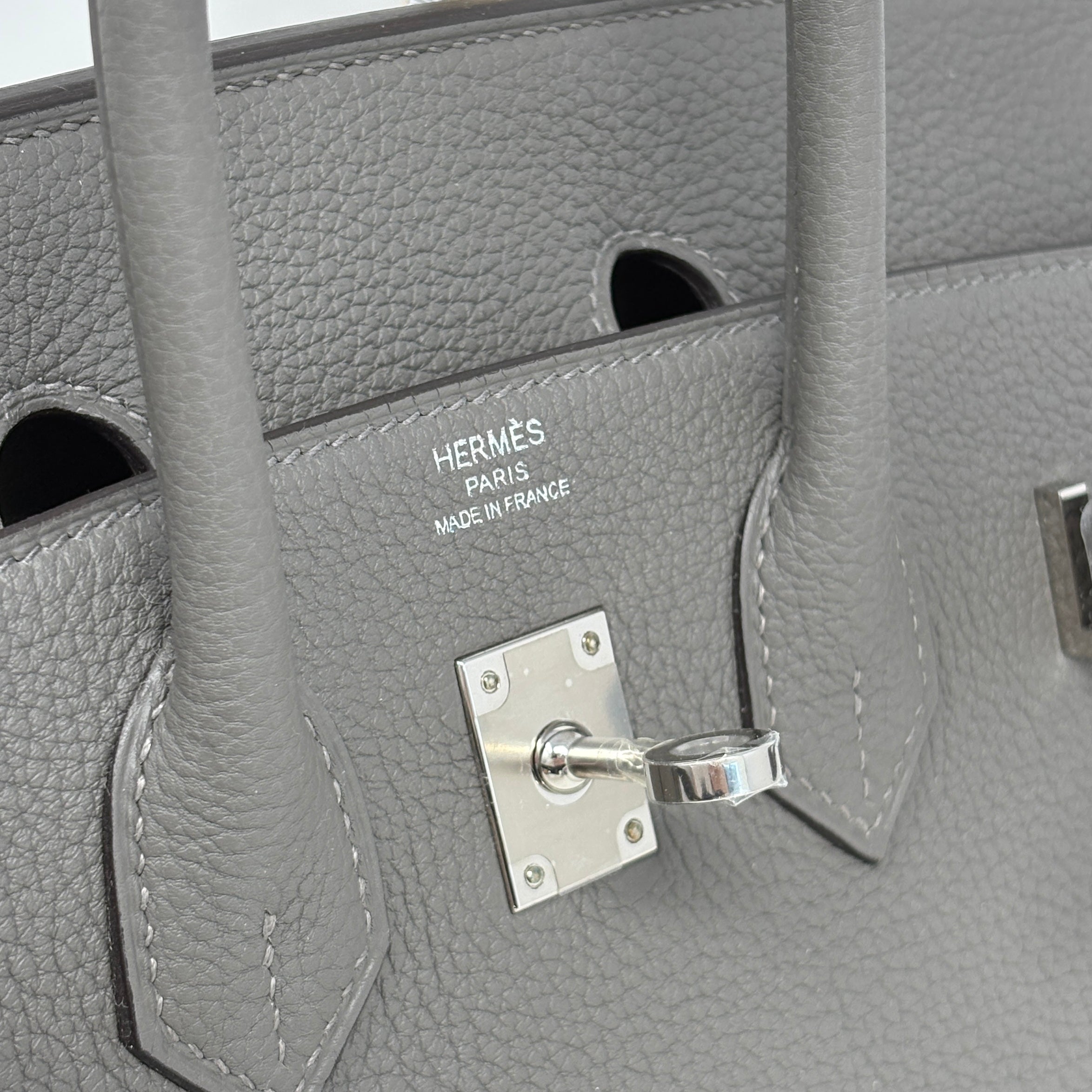 Hermes Gris Meyer Togo Birkin 25