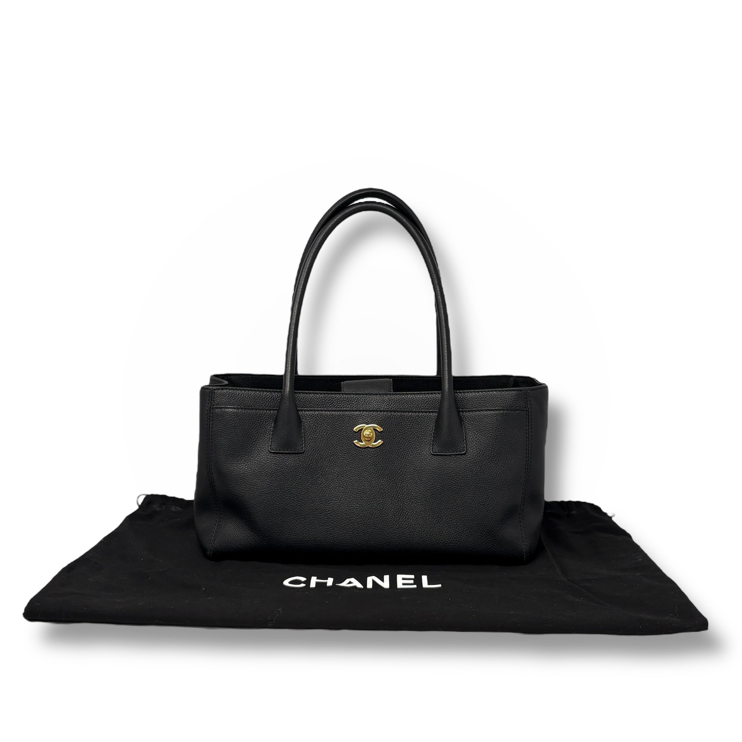 Chanel Black Small Executive Cerf Tote
