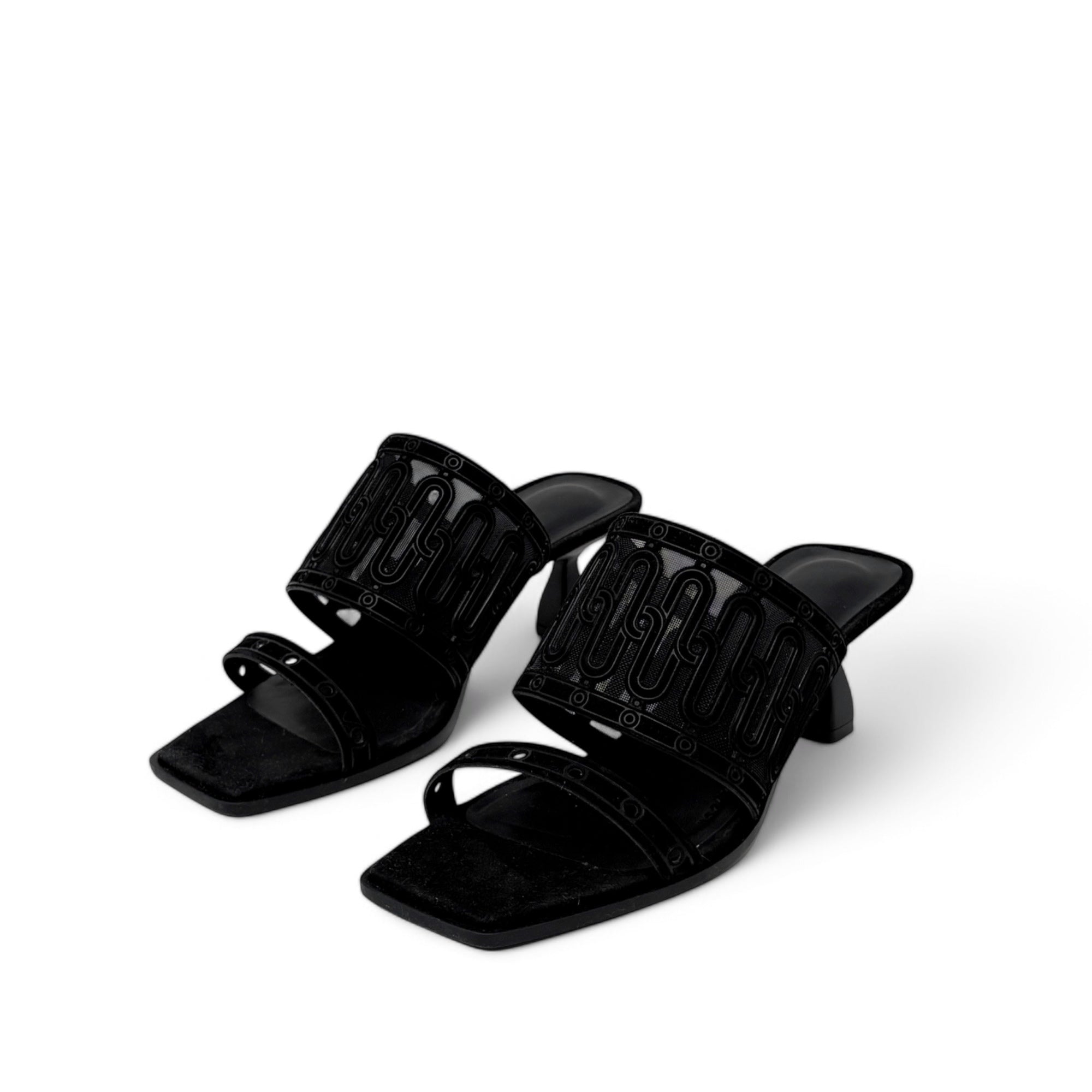 Hermes Noir Joia Sandals 36