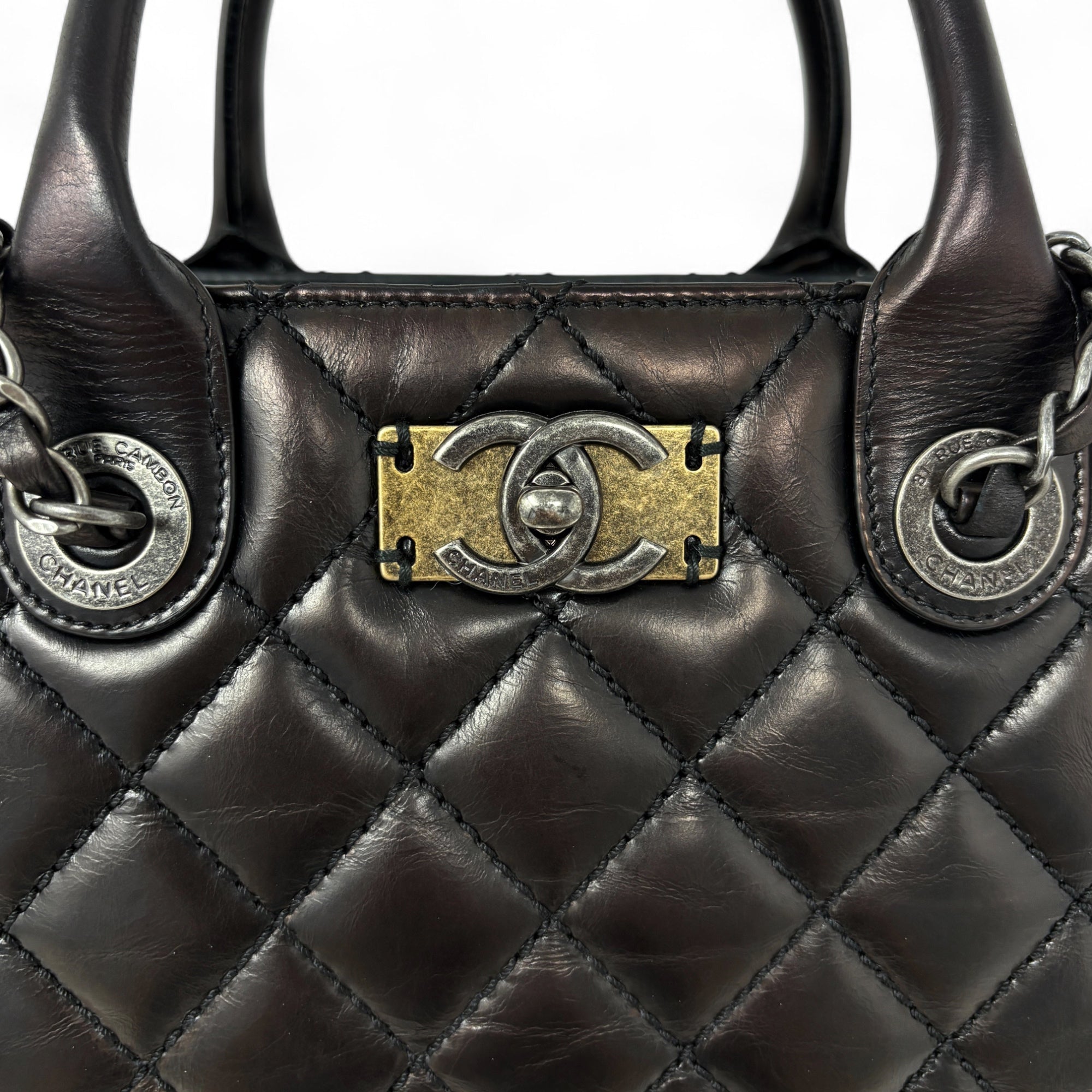 Chanel Metallic Brown Shopping Tote