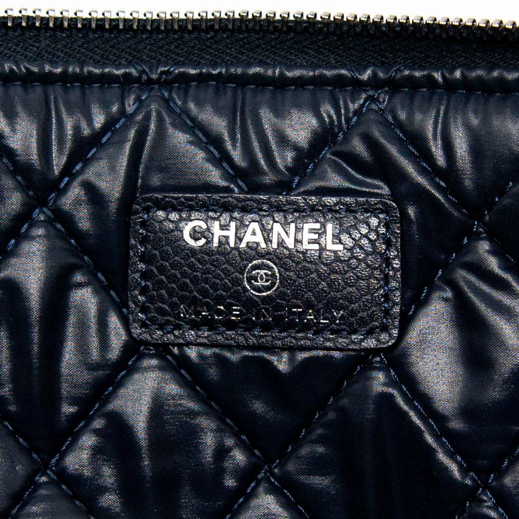 Chanel Navy Medium O Case Pouch