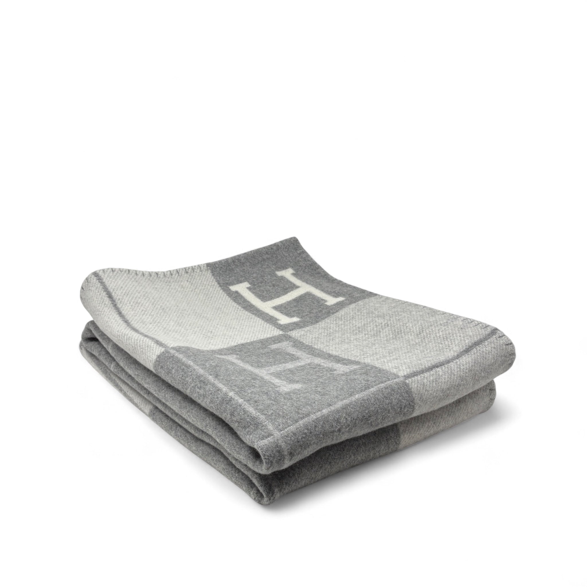Hermes Gris Clair Avalon III Throw Blanket