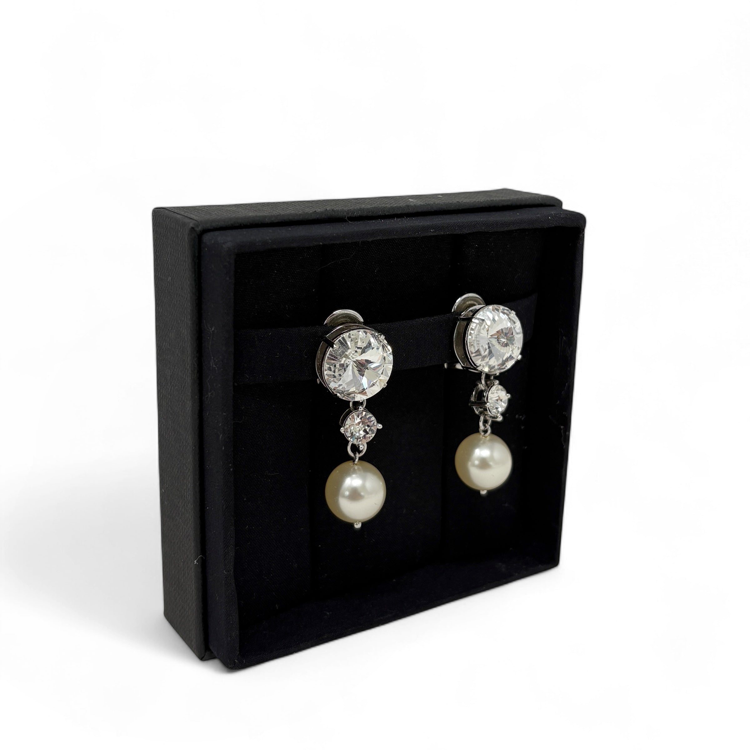 Miu Miu Pearl Drop Clip On Earrings