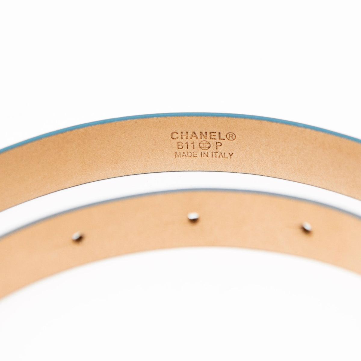 Chanel Turquoise Patent CC Belt