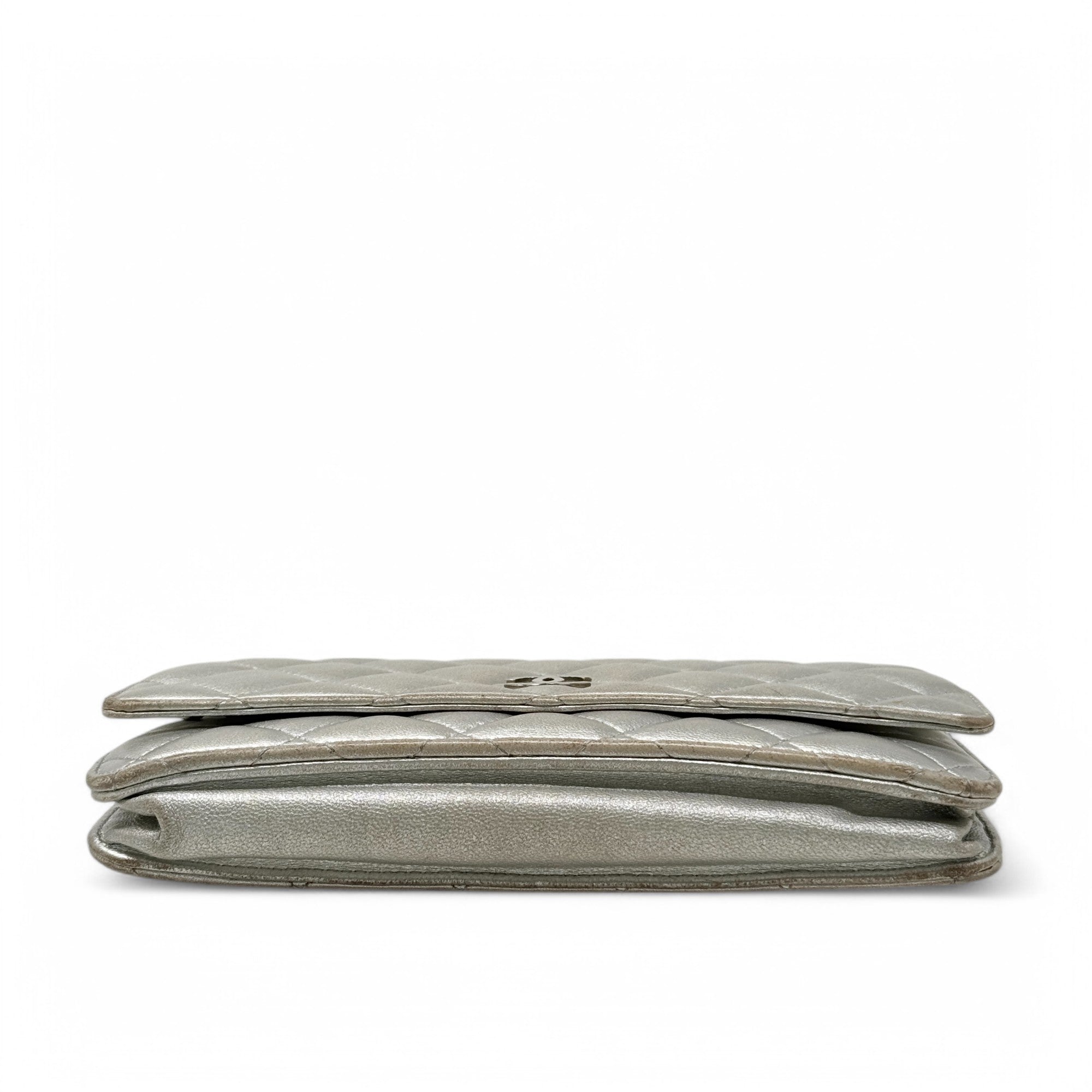 Chanel Silver Wallet On Chain