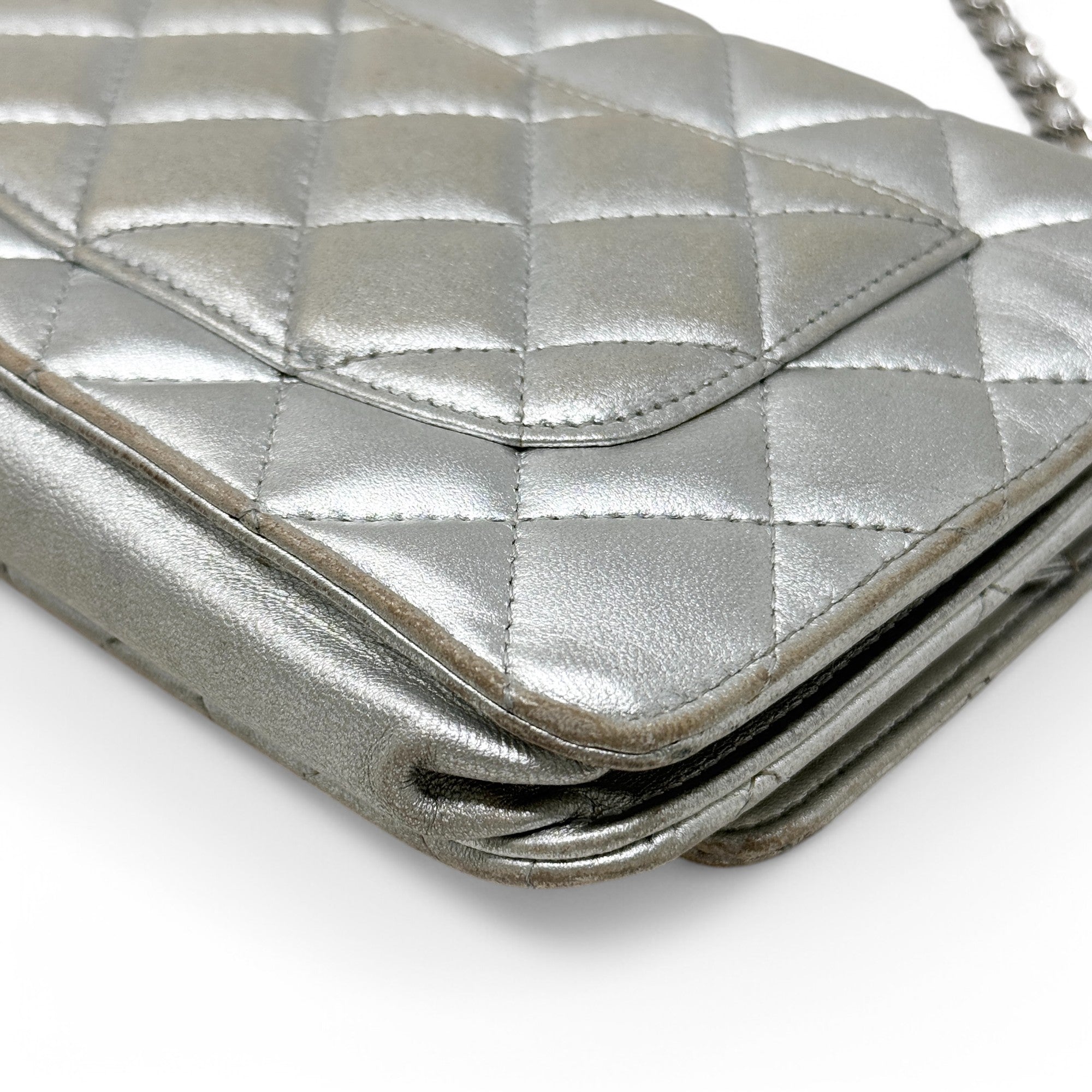 Chanel Silver Wallet On Chain