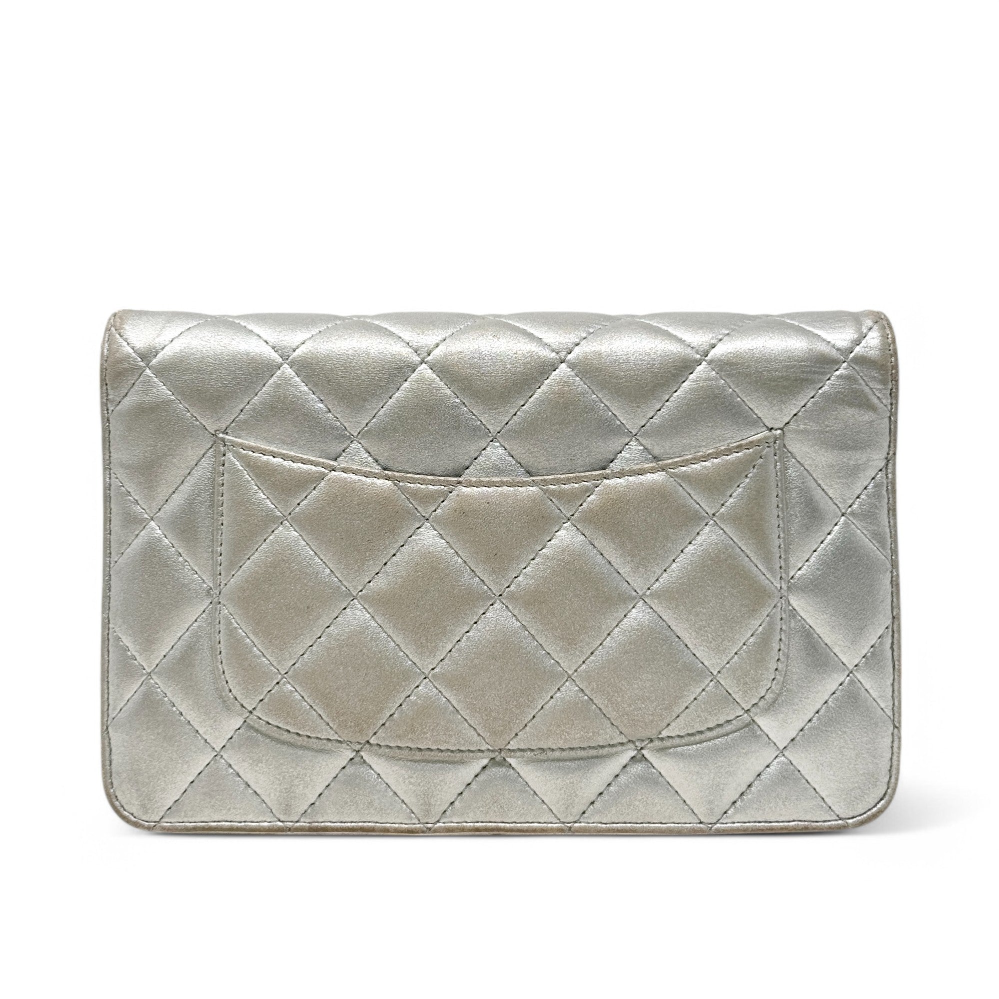 Chanel Silver Wallet On Chain