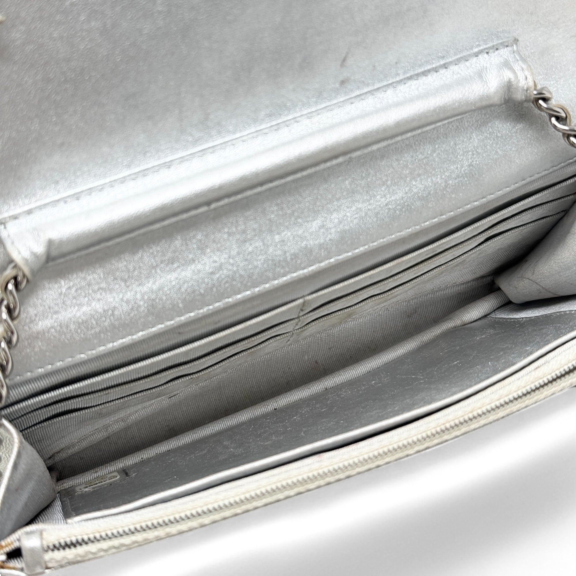 Chanel Silver Wallet On Chain