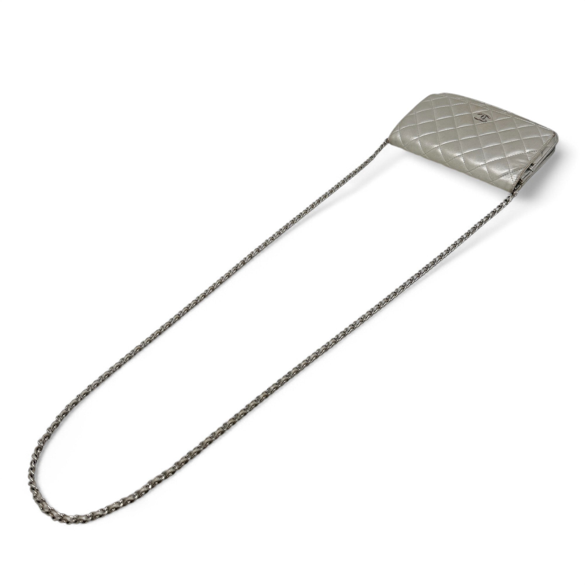 Chanel Silver Wallet On Chain