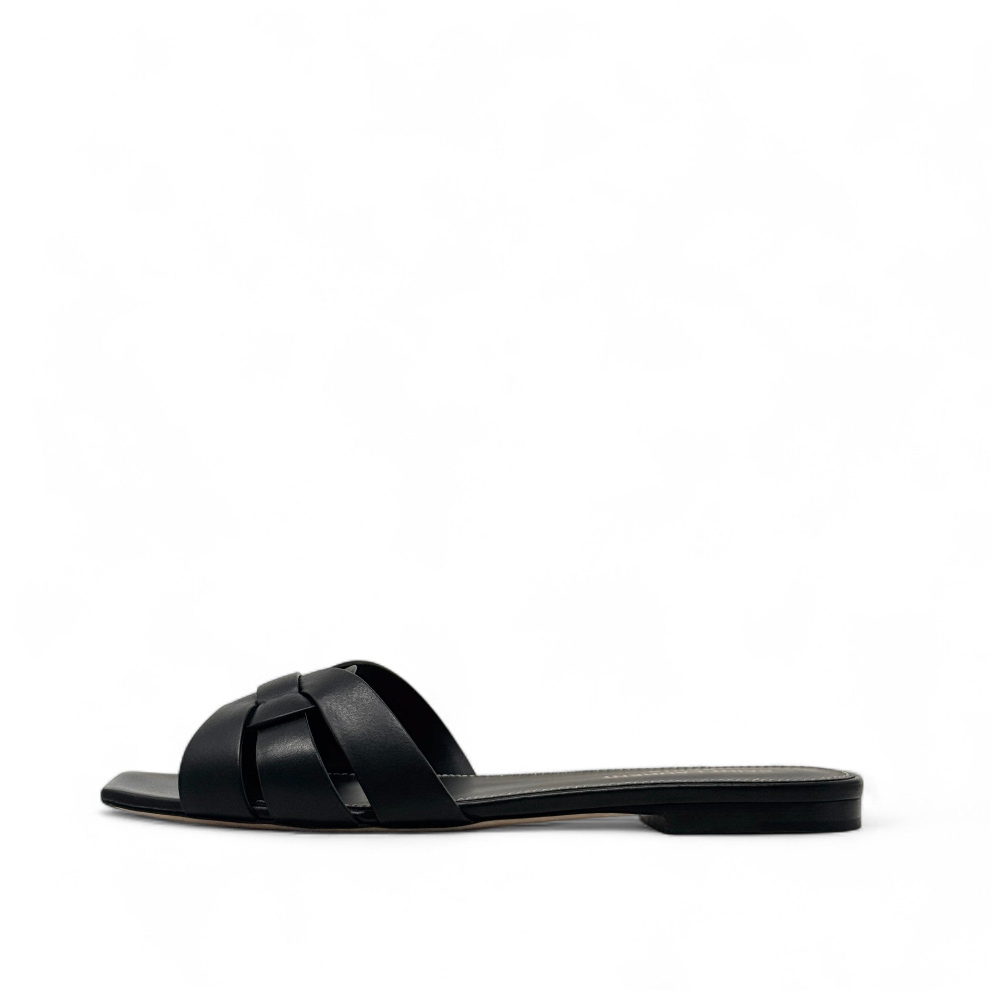 Saint Laurent Black Tribute Mule Sandals 36.5