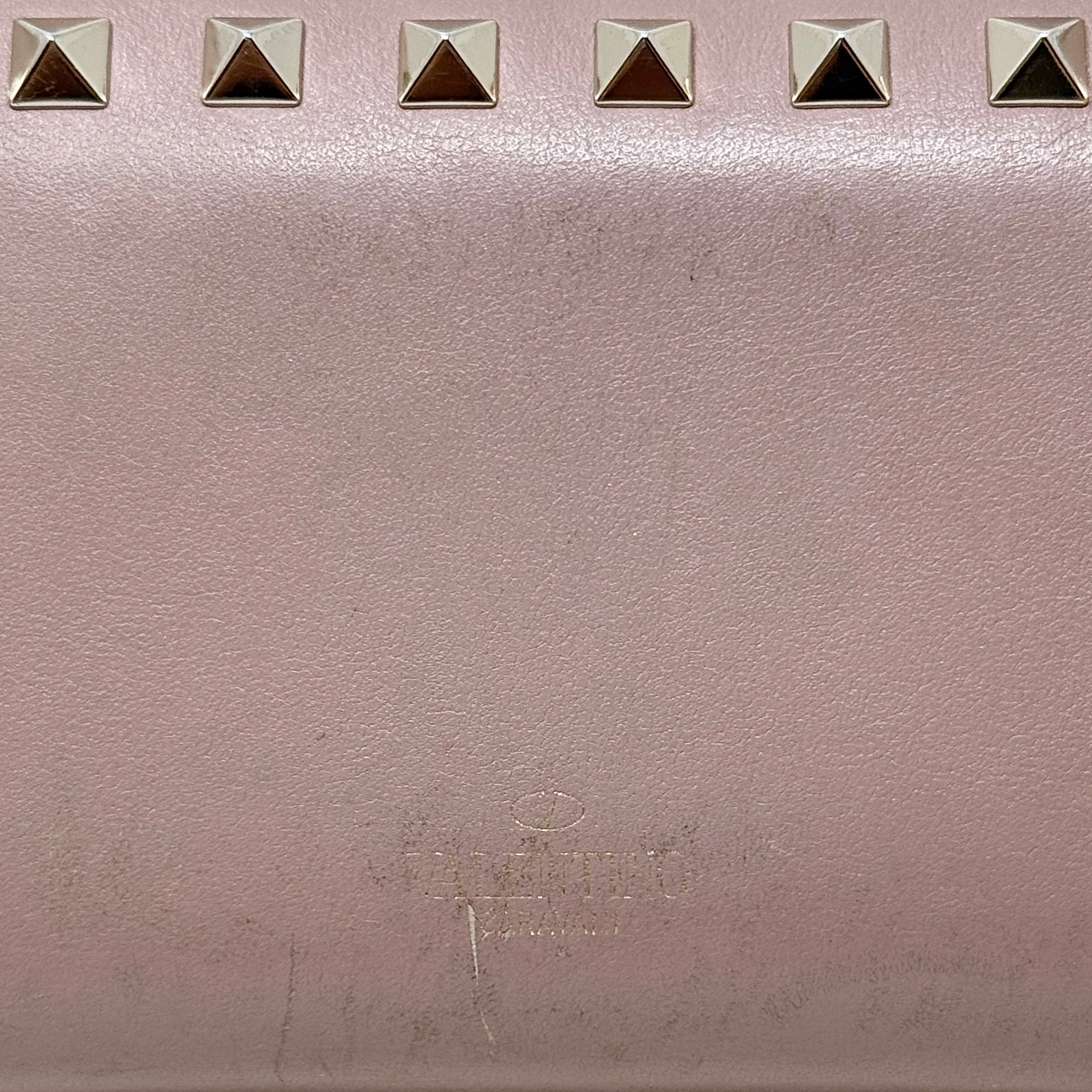 Valentino Nude Rockstud Zip Wallet
