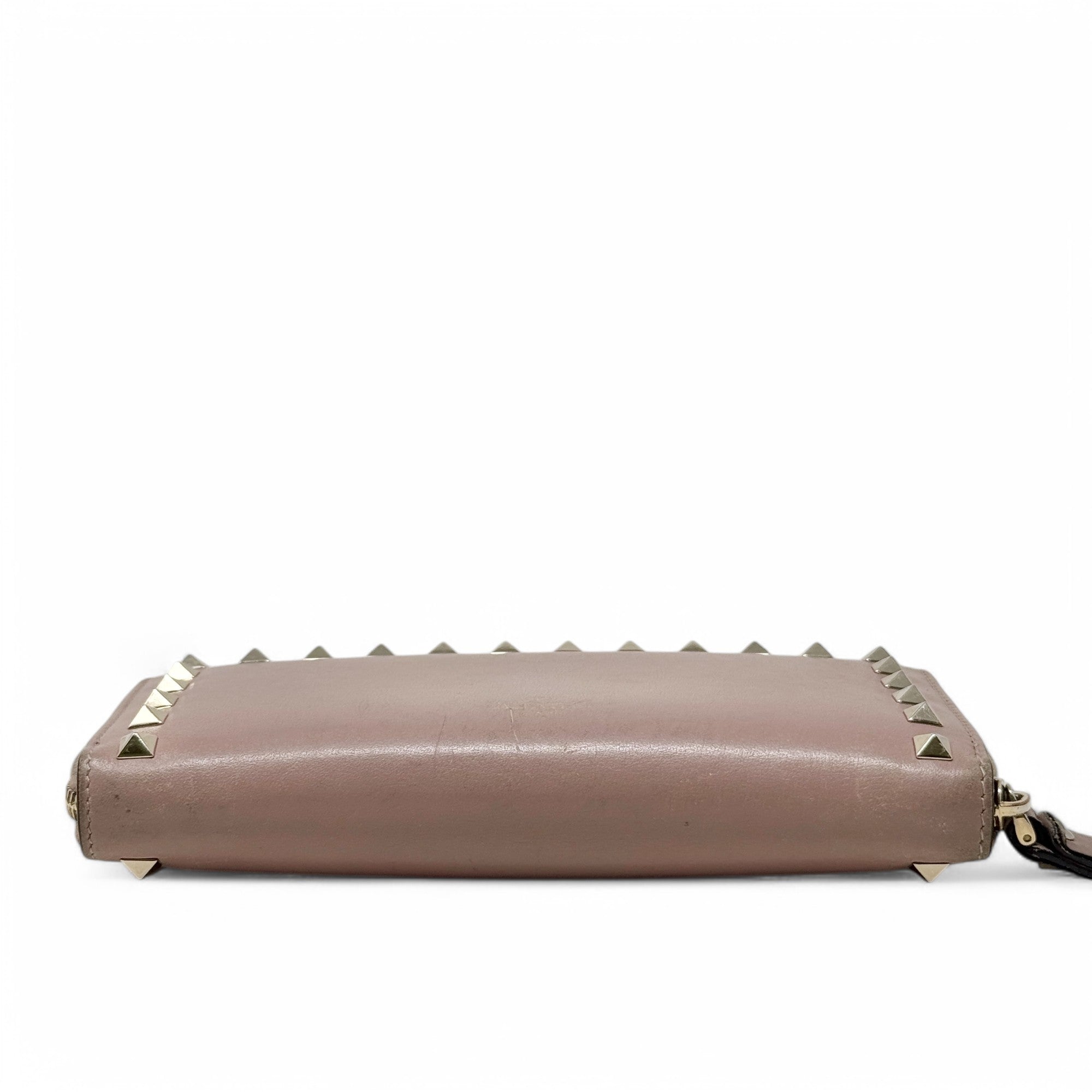 Valentino Nude Rockstud Zip Wallet