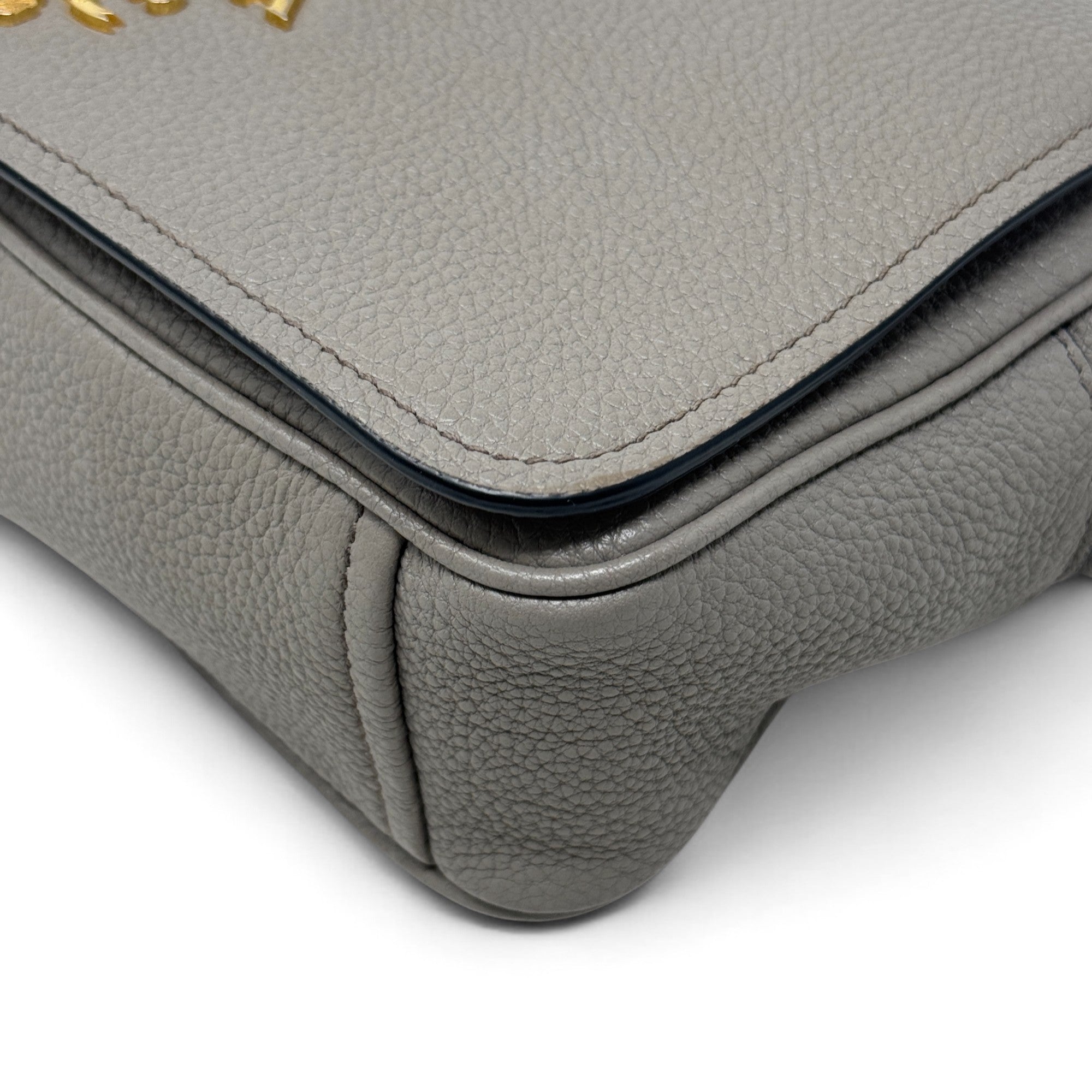 Prada Grey Vitello Phenix Bag
