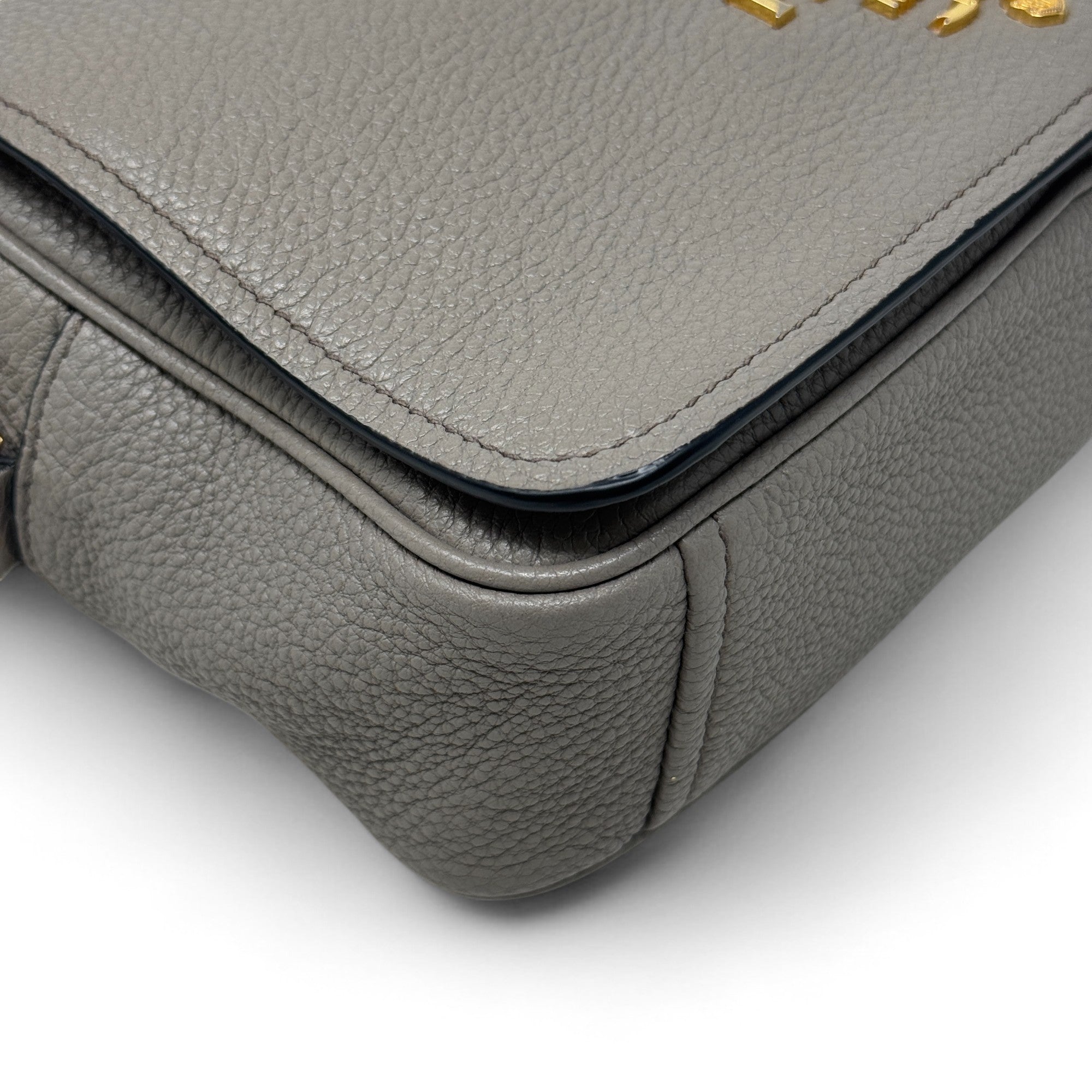 Prada Grey Vitello Phenix Bag