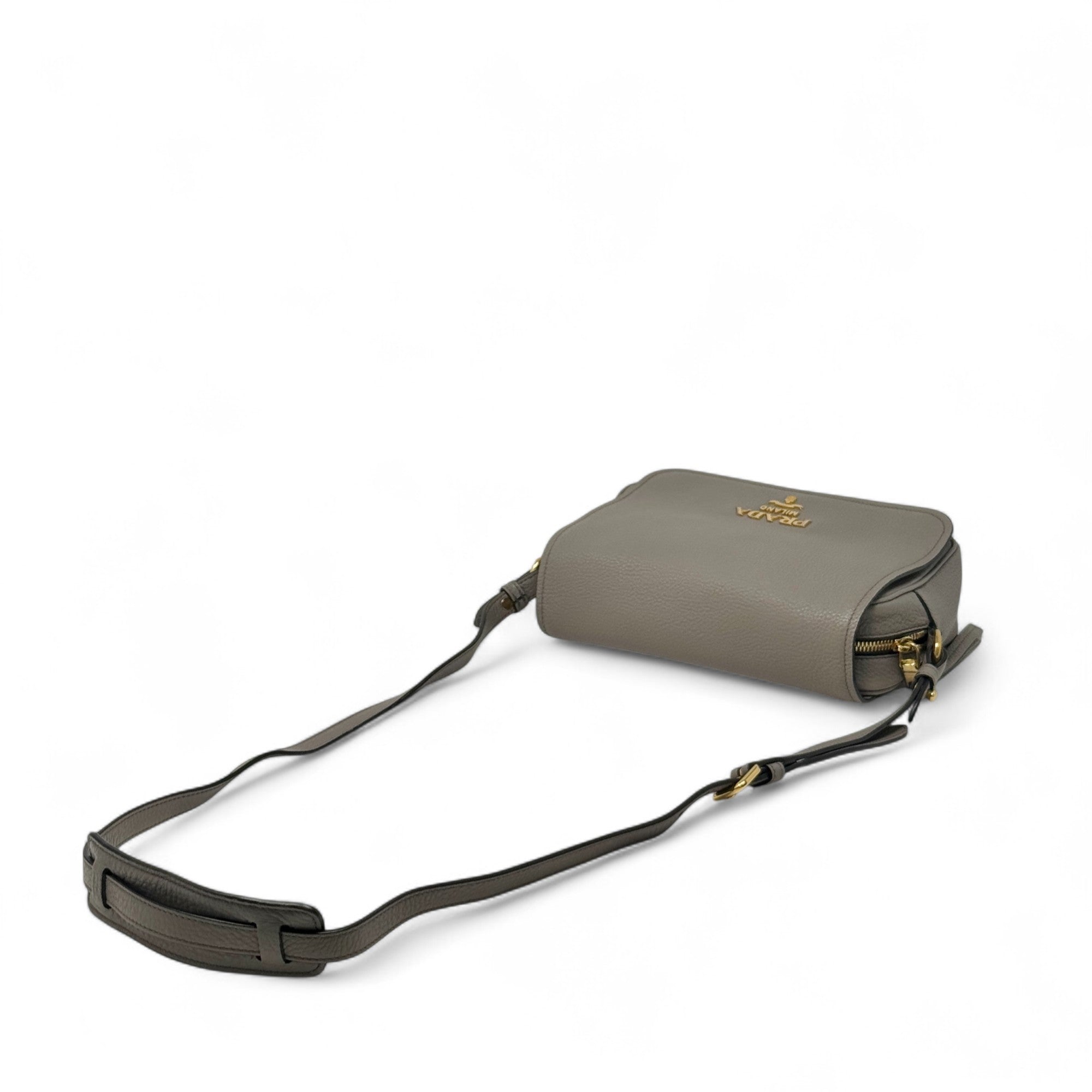 Prada Grey Vitello Phenix Bag