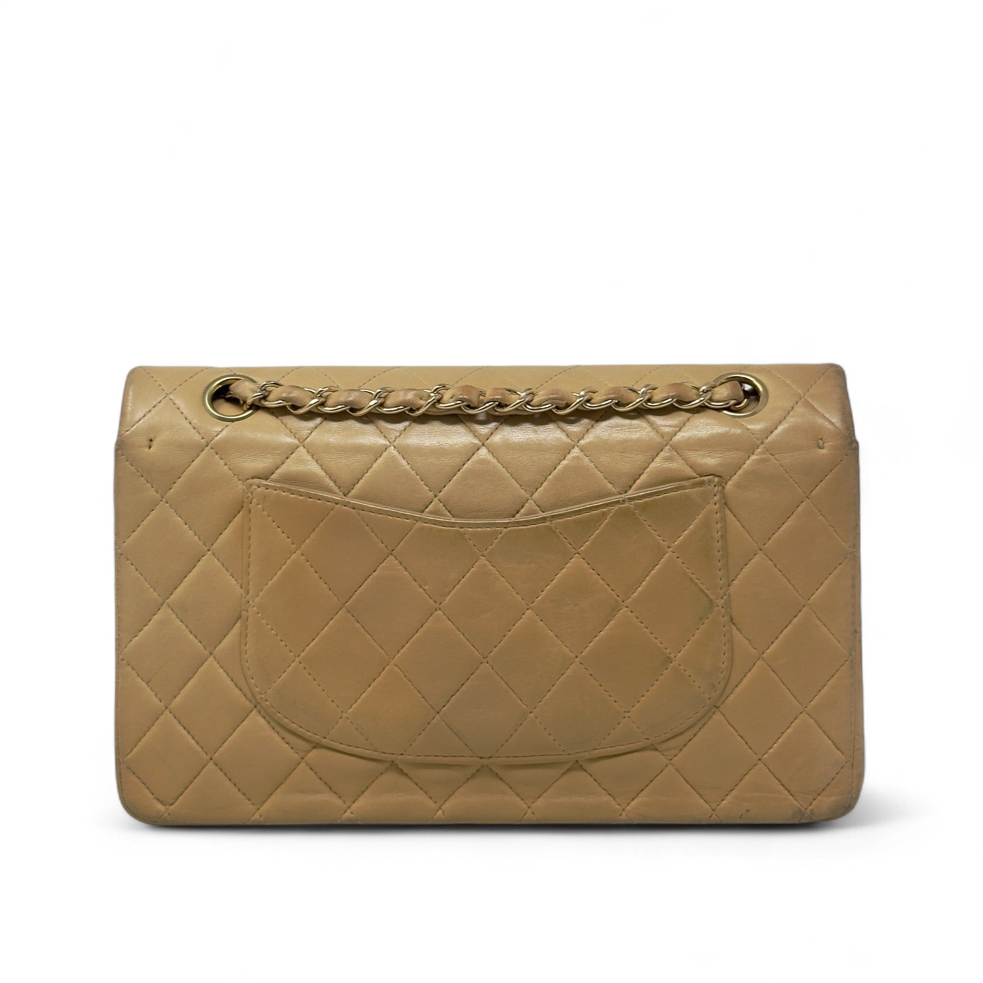 Chanel Beige Medium Vintage Classic Flap