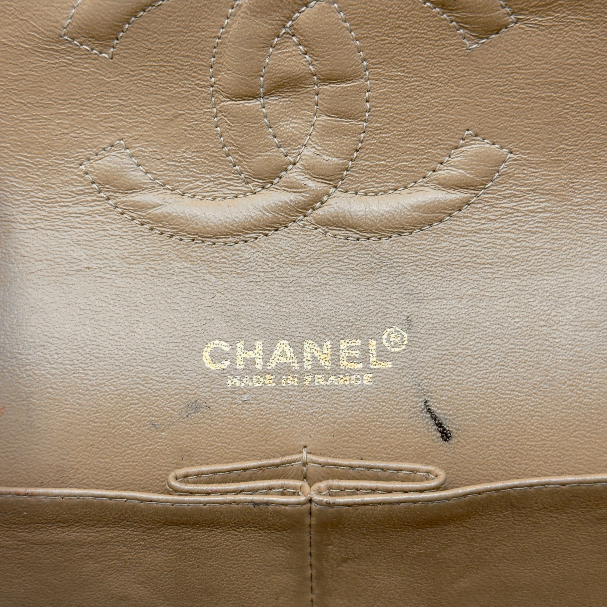 Chanel Beige Medium Vintage Classic Flap