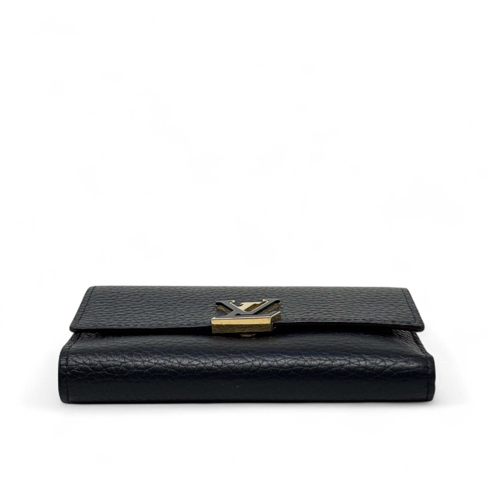 Louis Vuitton Black Capucines Compact Wallet