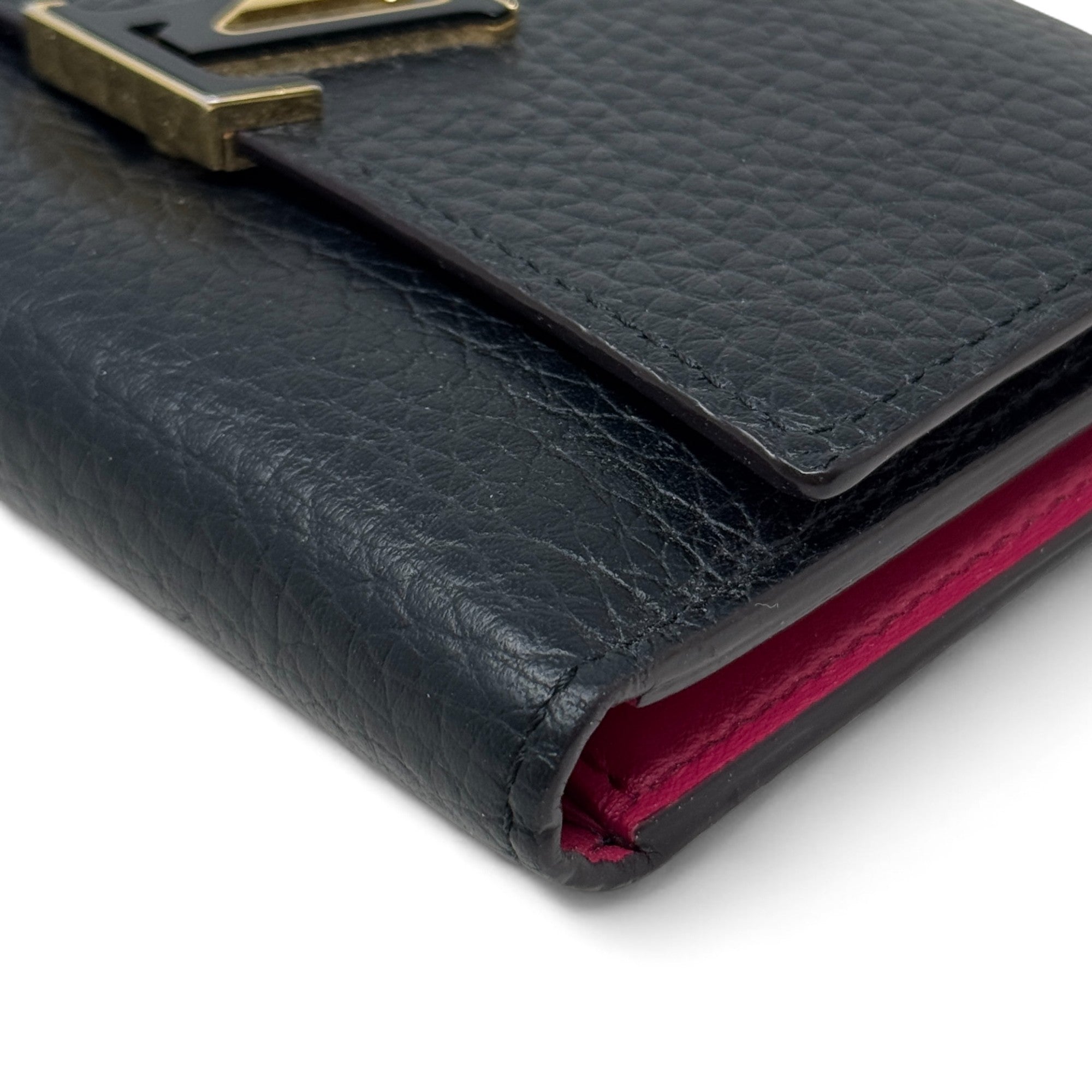 Louis Vuitton Black Capucines Compact Wallet