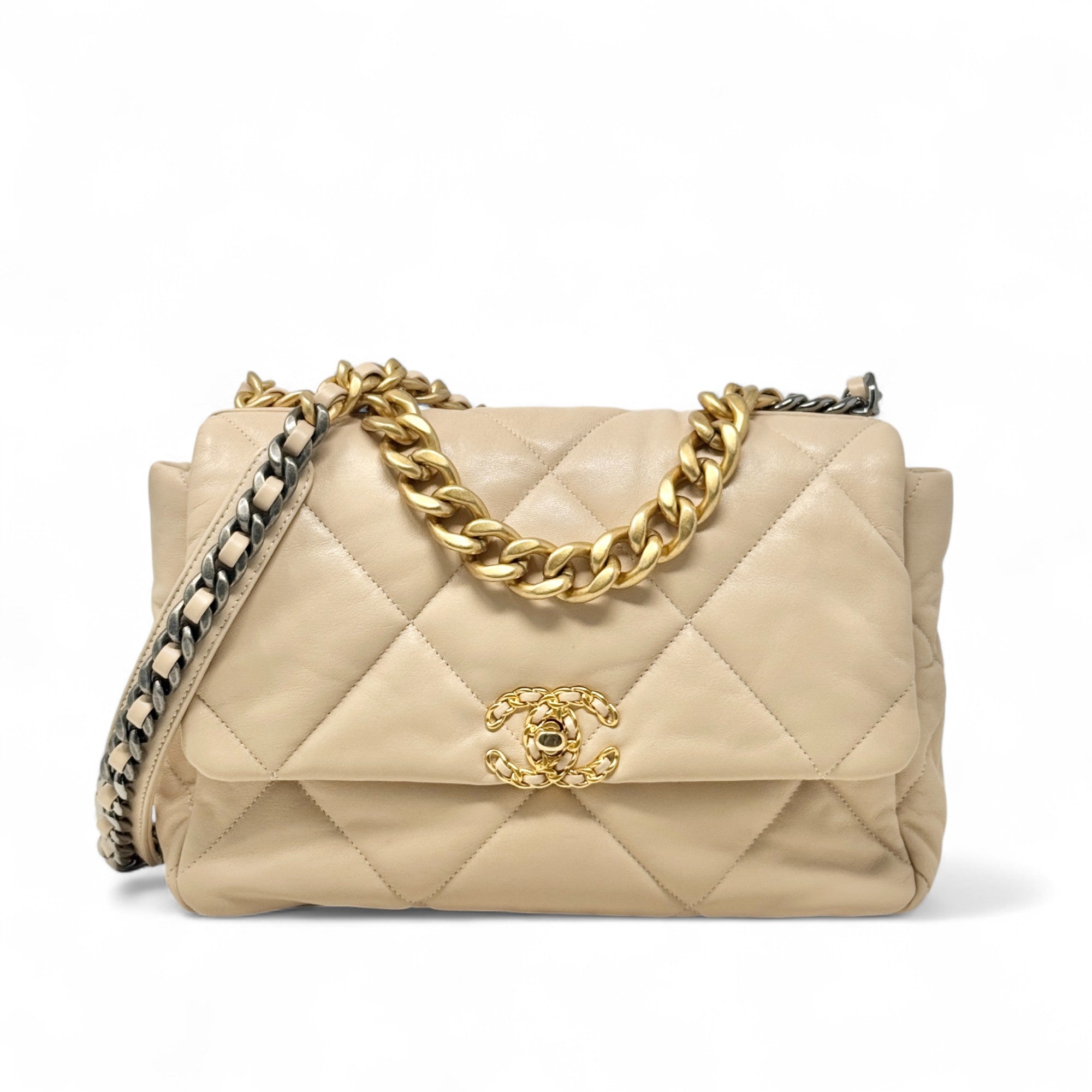 Chanel 19 Beige Medium Flap