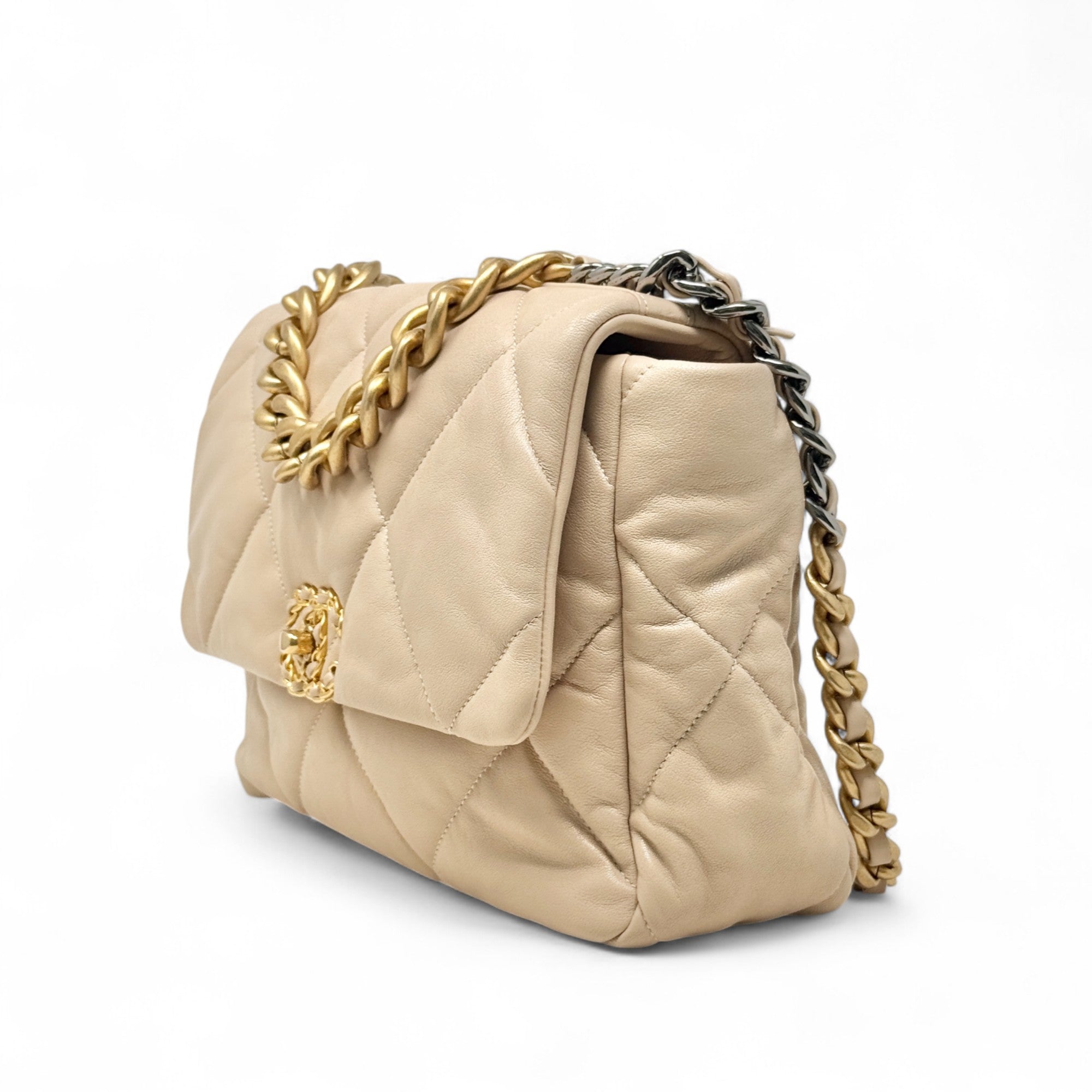 Chanel 19 Beige Medium Flap