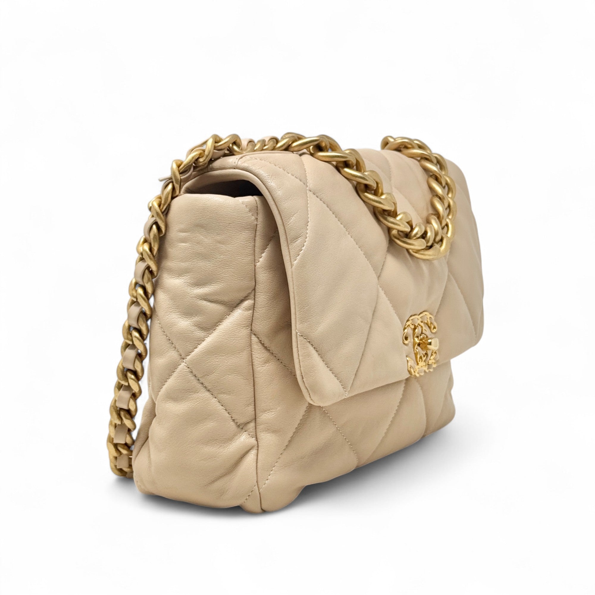 Chanel 19 Beige Medium Flap