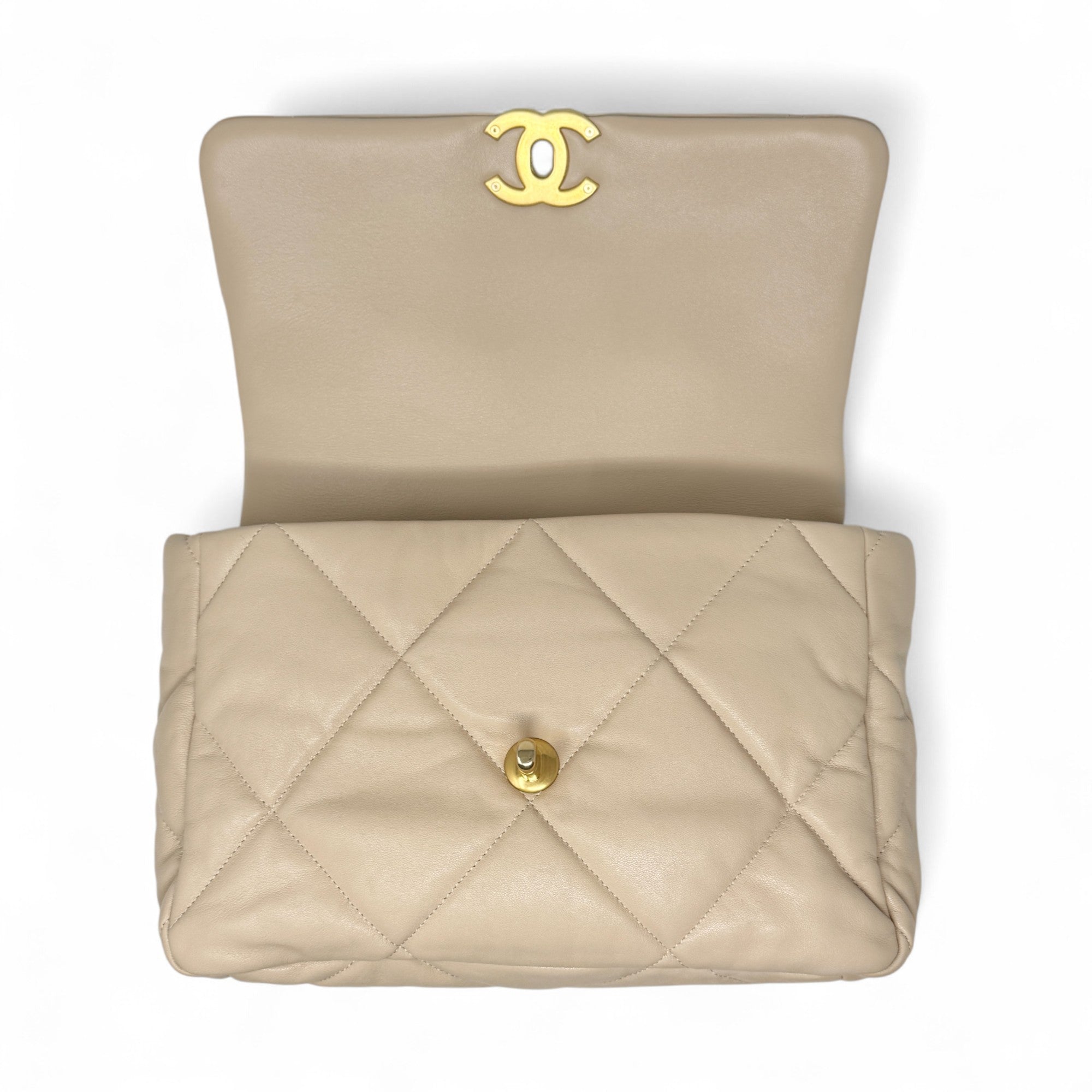 Chanel 19 Beige Medium Flap